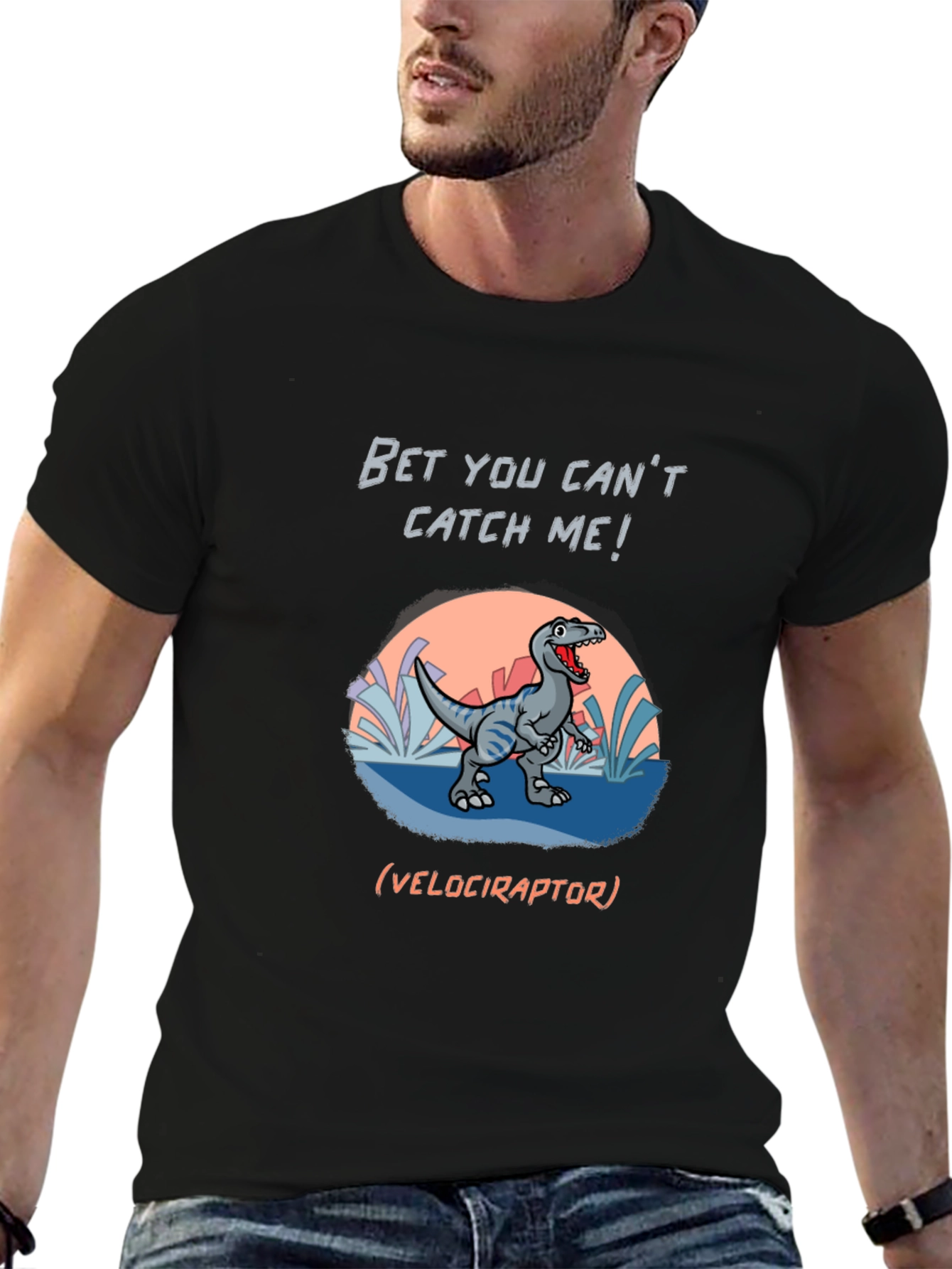 Dinosaur Graphic T-Shirt - Bet You Cant Catch Me!