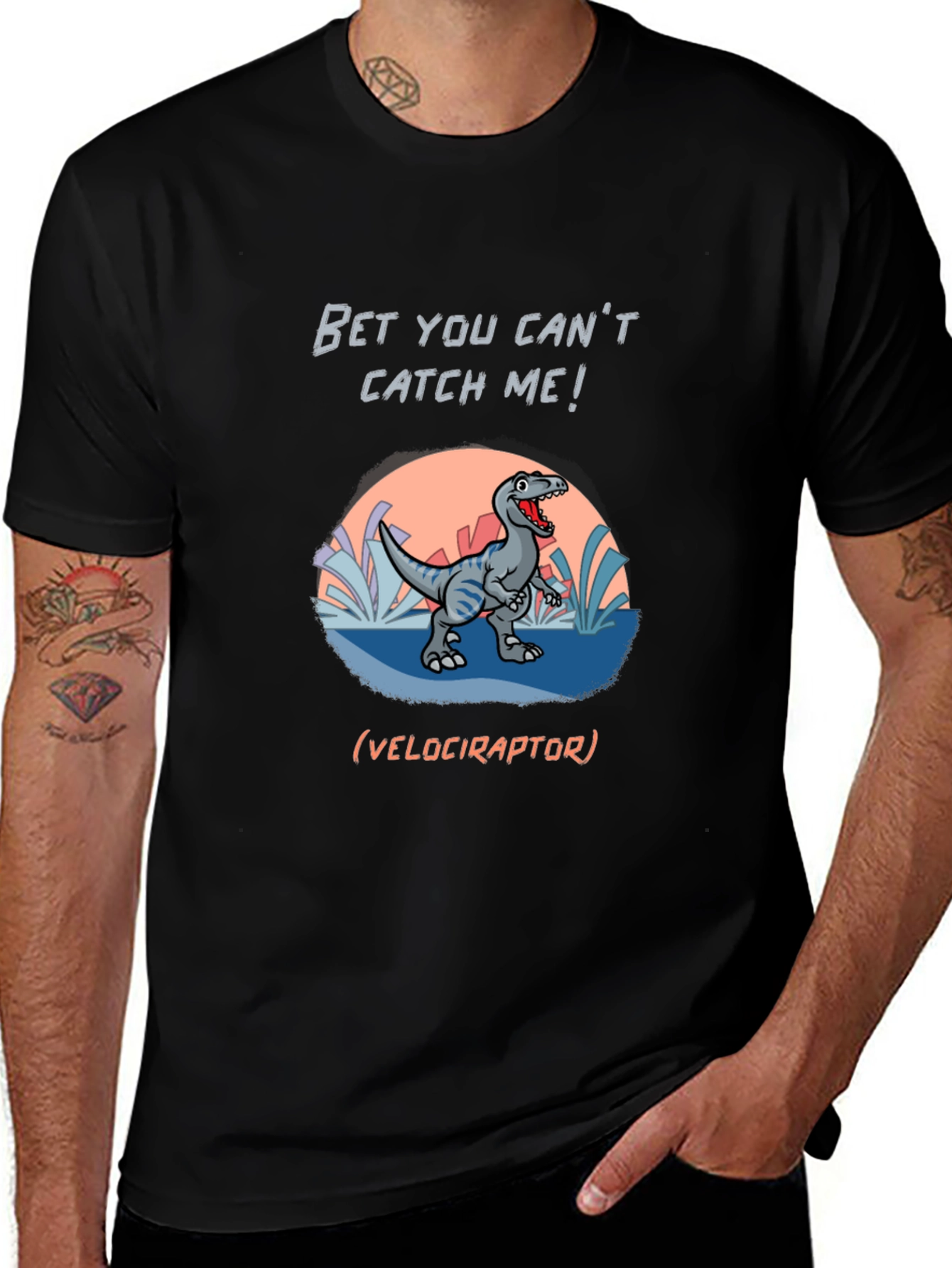 Dinosaur Graphic T-Shirt - Bet You Cant Catch Me!