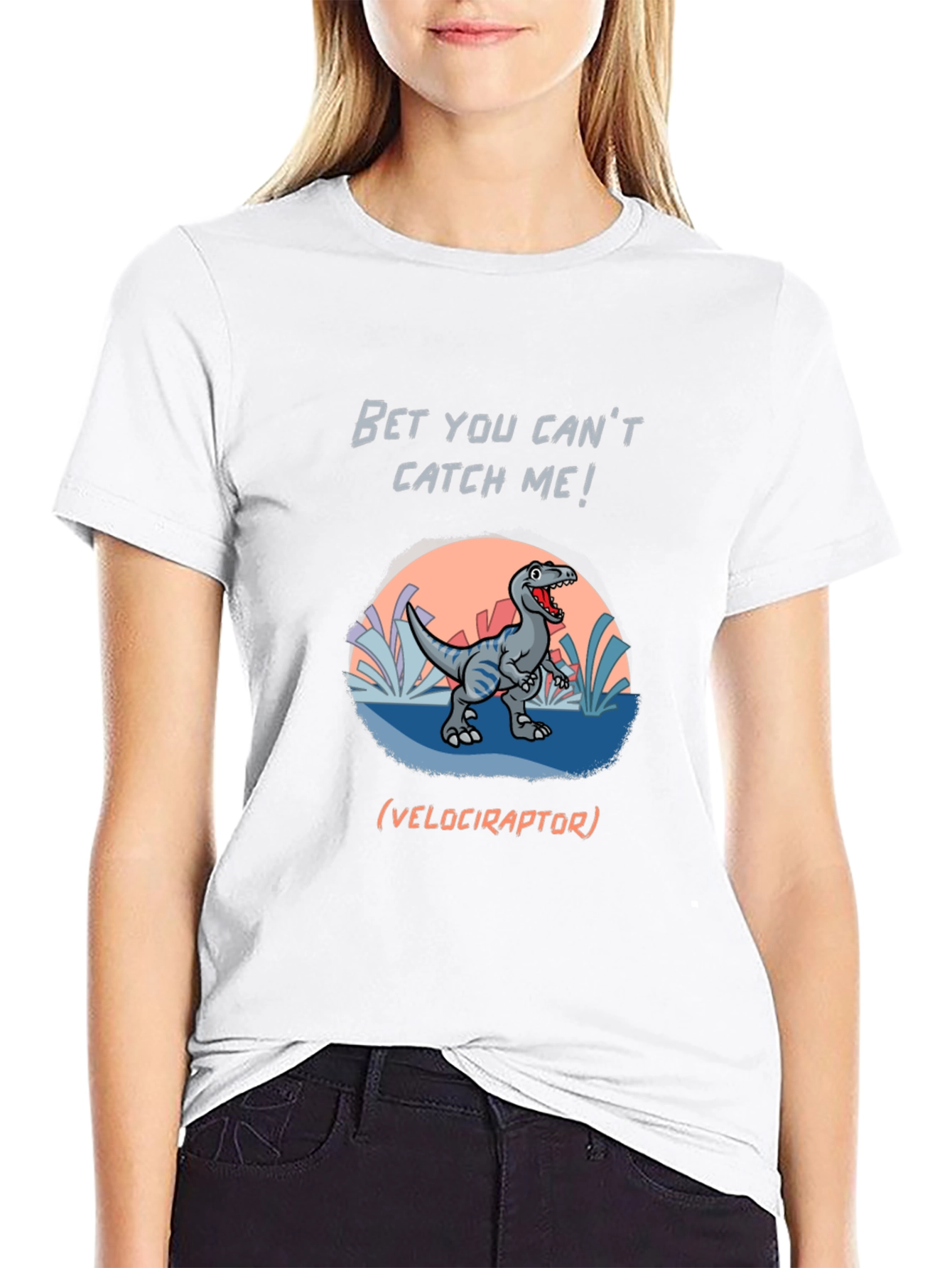 Dinosaur Graphic T-Shirt - Bet You Cant Catch Me!