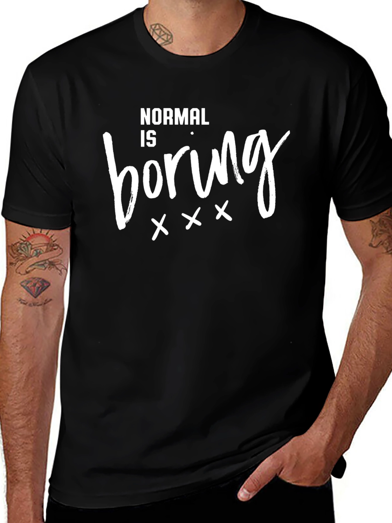 Normal Is Boring Black T-Shirt
