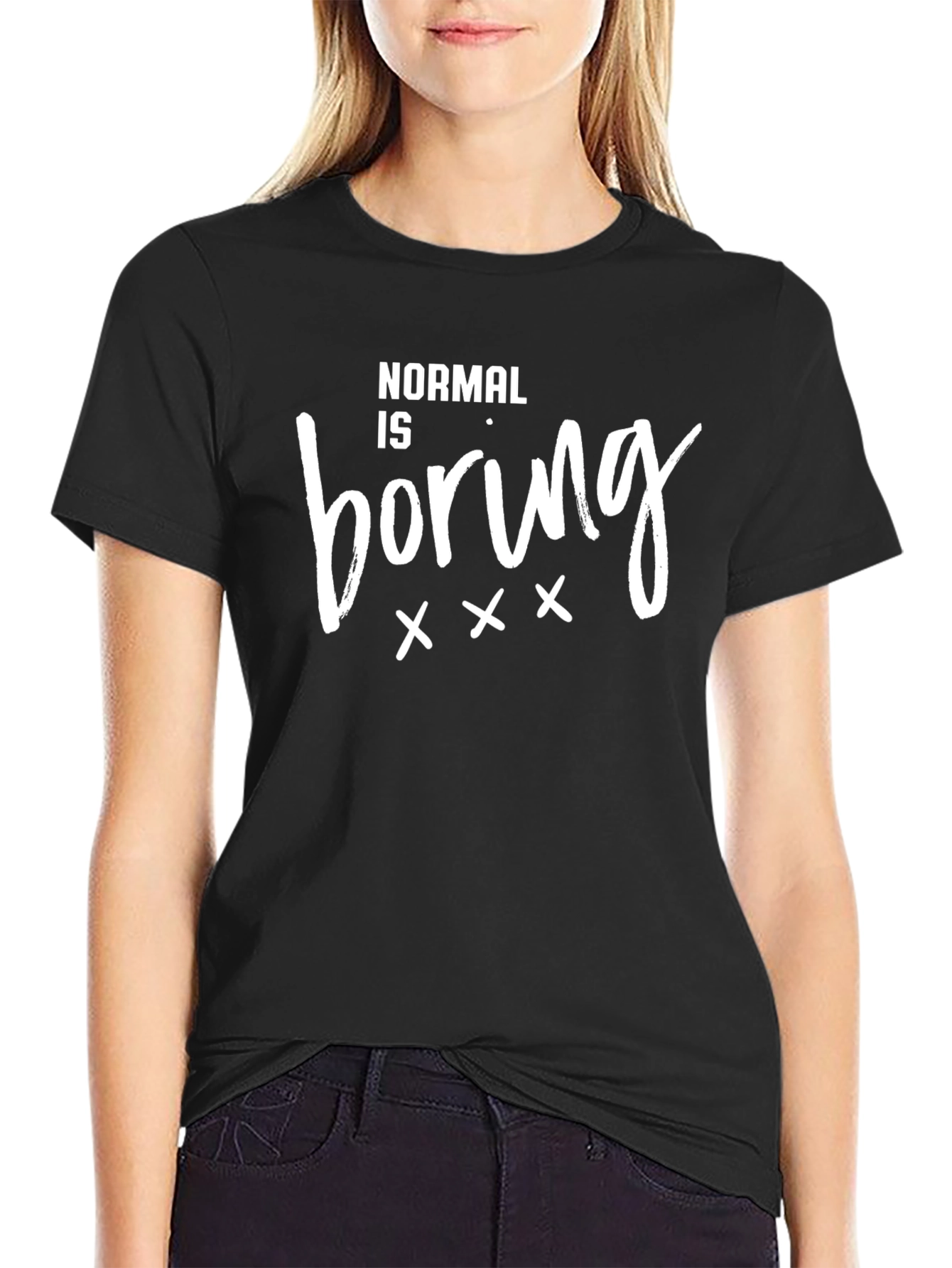 Normal Is Boring Black T-Shirt