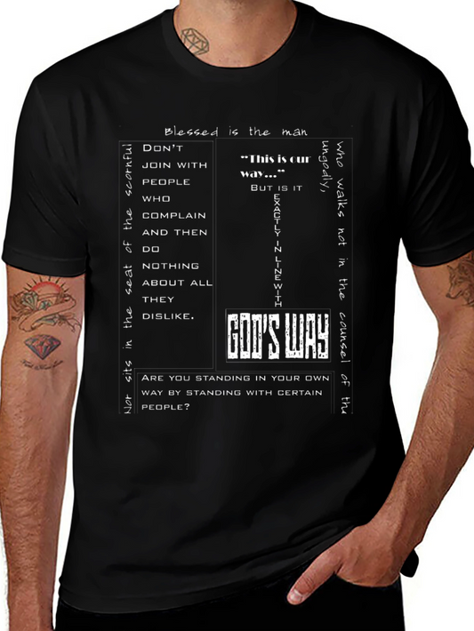 Gods Way T-Shirt - Blessed Is The Man Graphic Tee