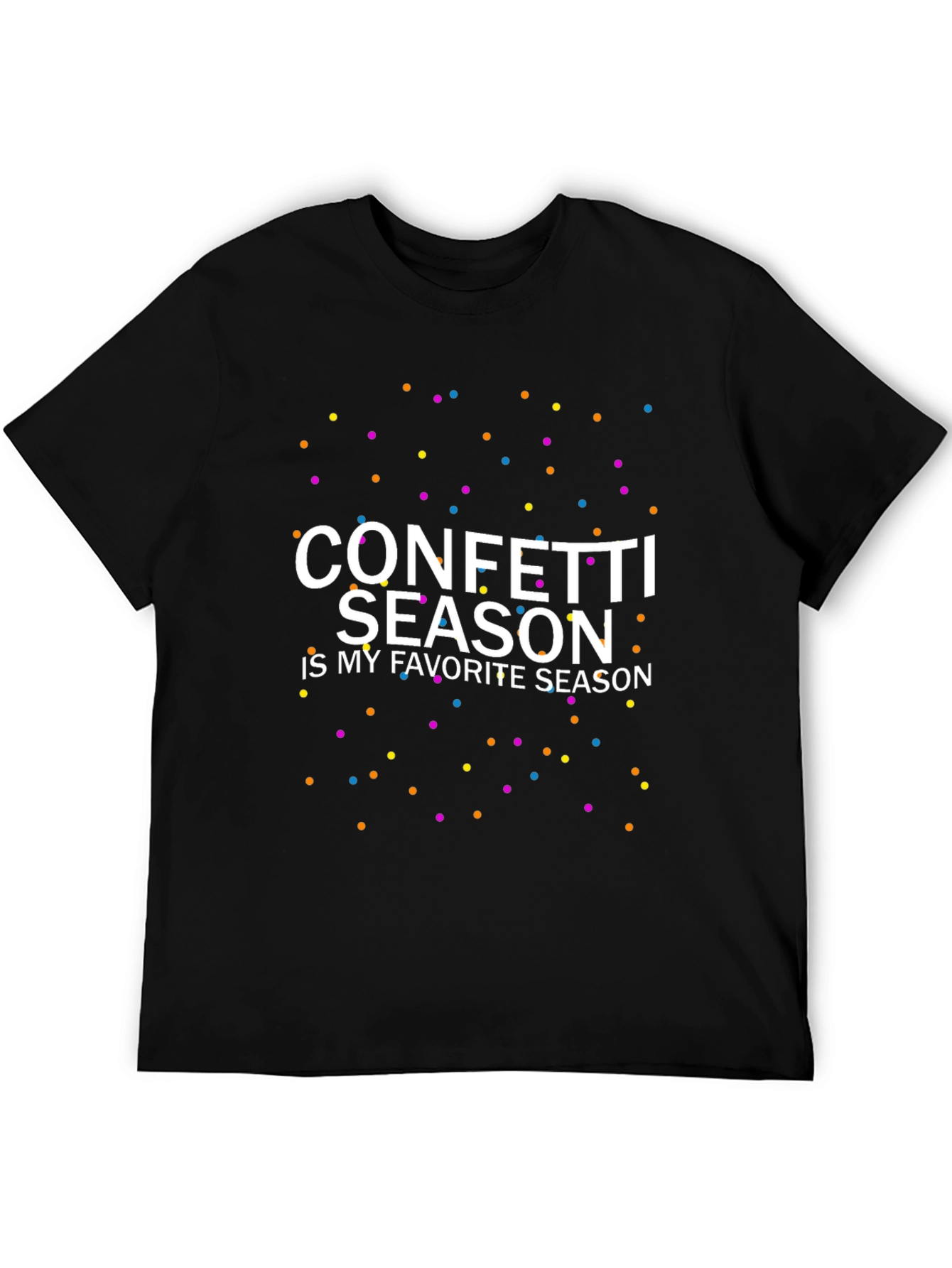 Confetti Season Graphic Tee - Festive Fun T-Shirt