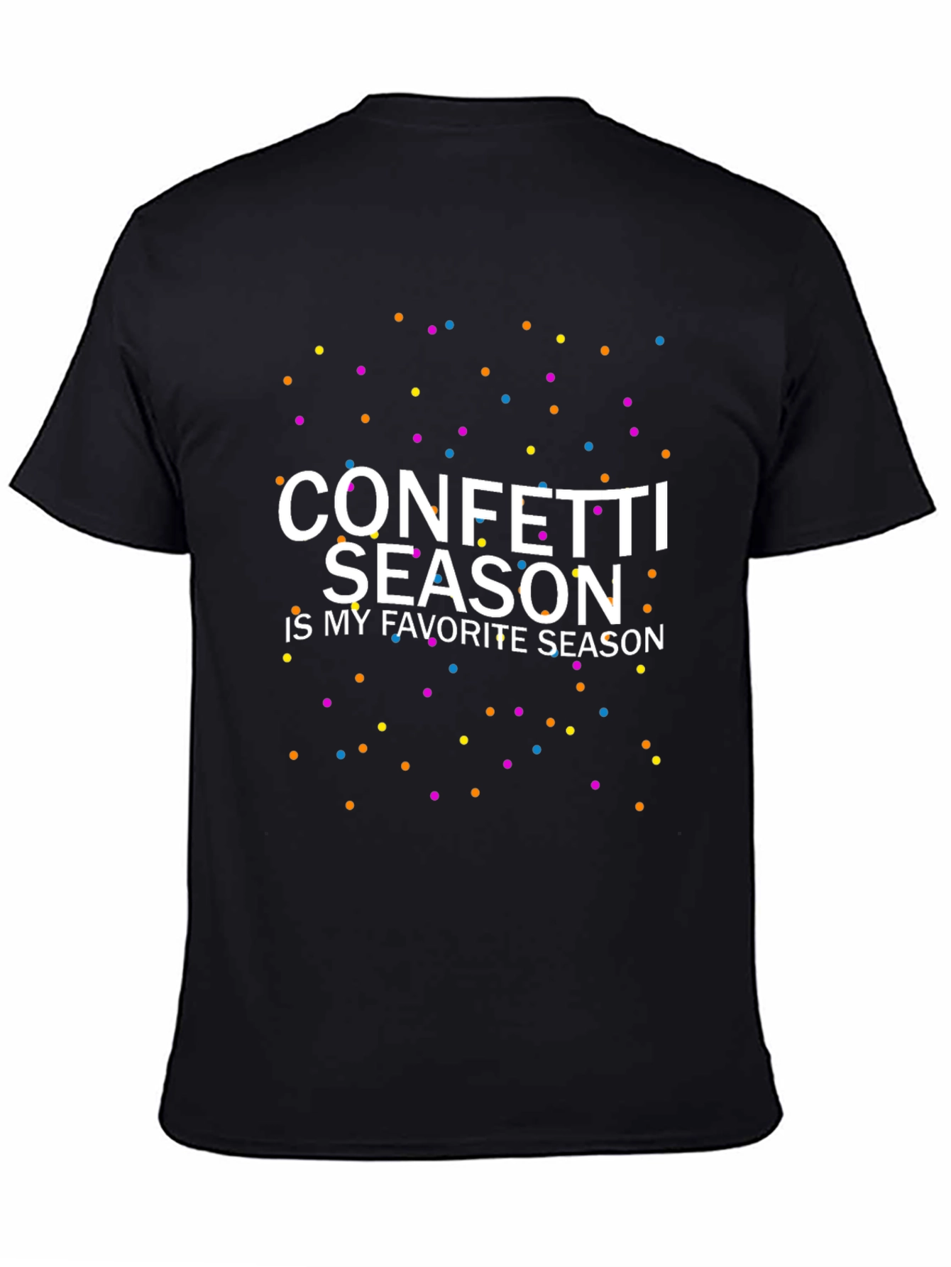 Confetti Season Graphic Tee - Festive Fun T-Shirt