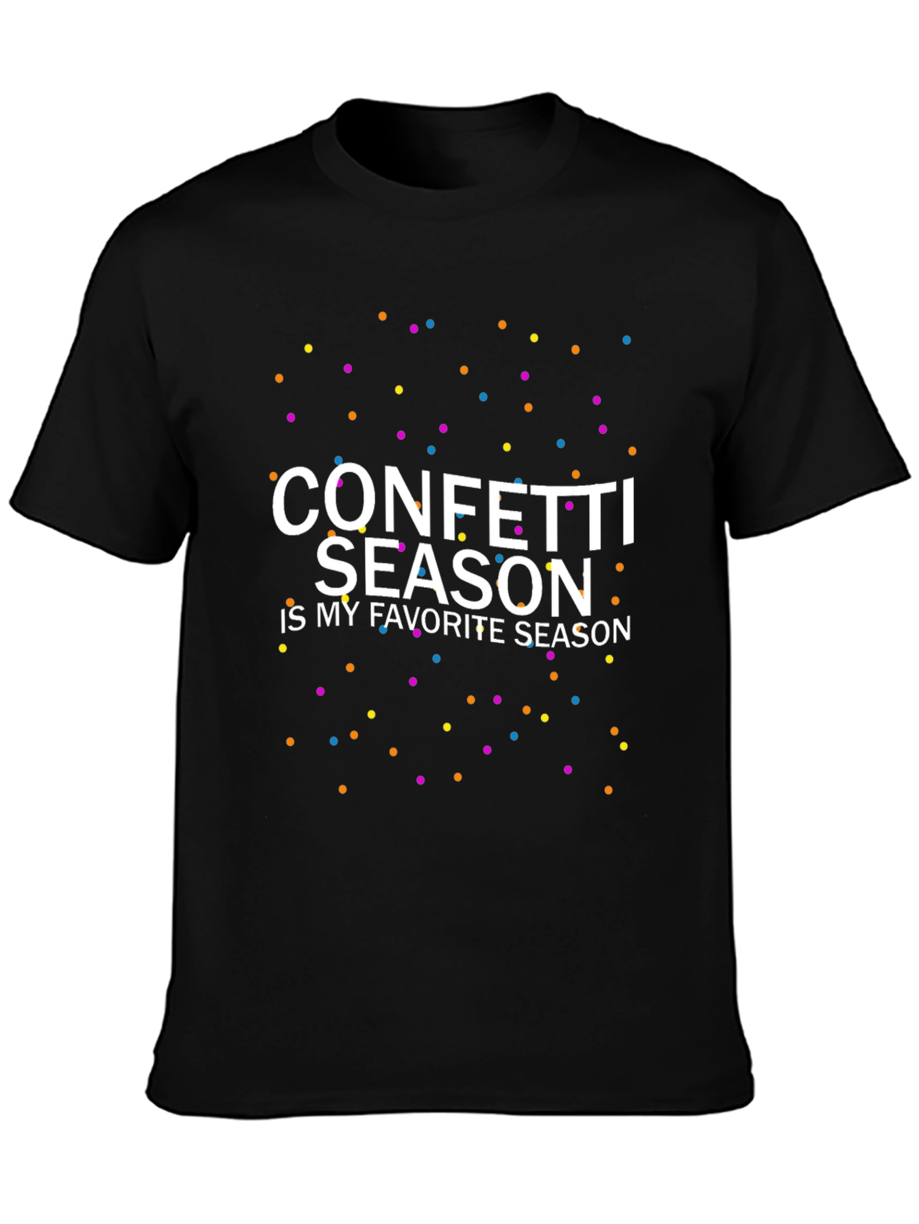 Confetti Season Graphic Tee - Festive Fun T-Shirt