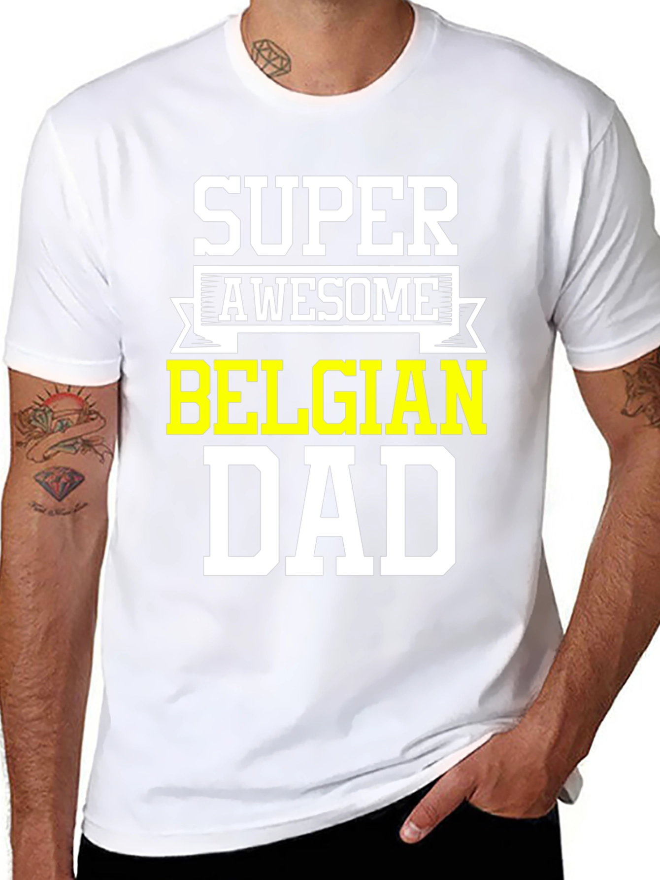 Super Awesome Belgian Dad T-Shirt
