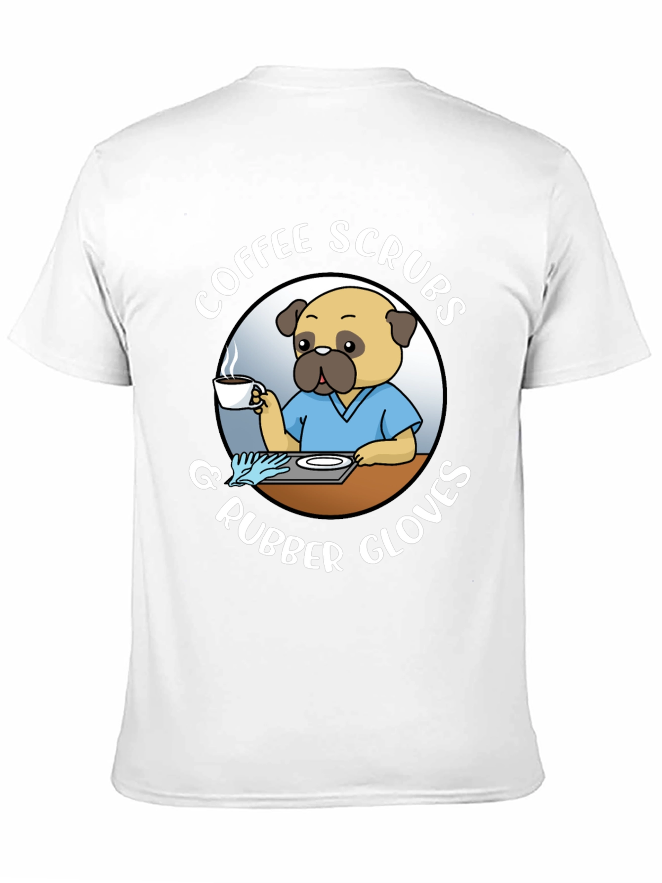 Coffee Scrubs & Rubber Gloves Black T-Shirt