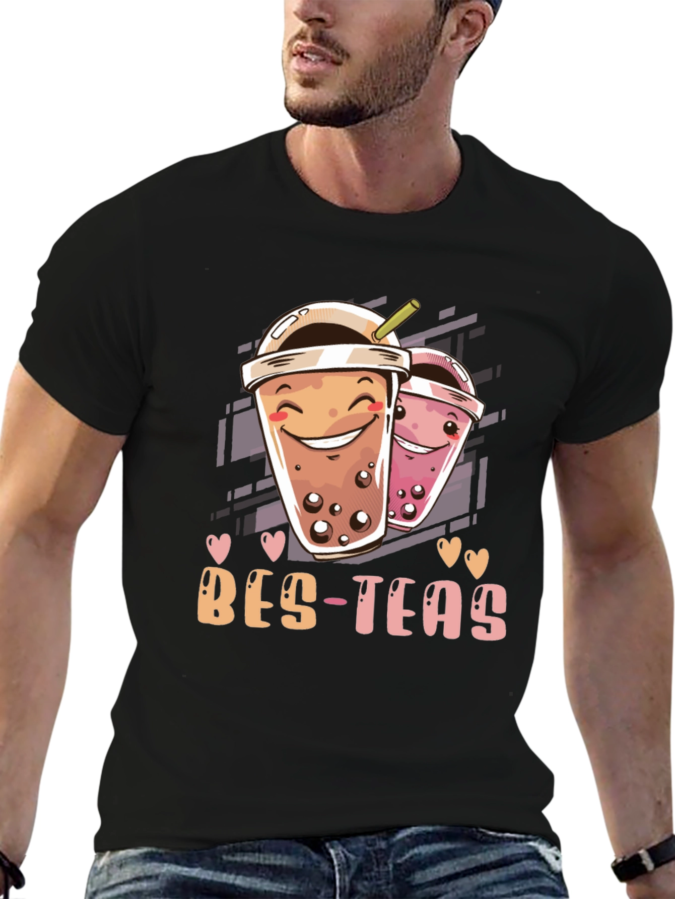 Bes-Teas Graphic T-Shirt - Trendy Boba Lover Tee