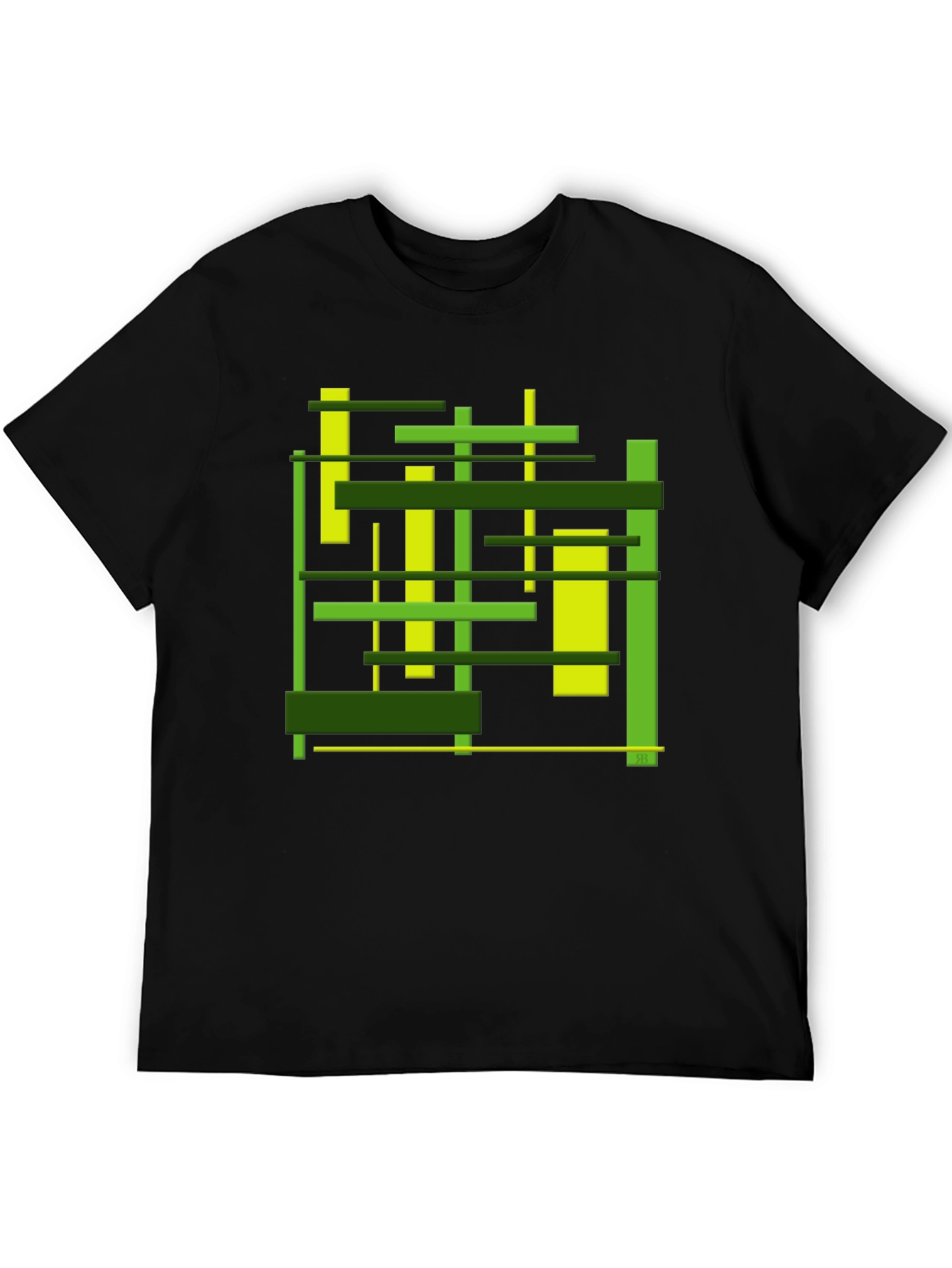 Abstract Geometric Lines Graphic T-Shirt - Modern Art Tee