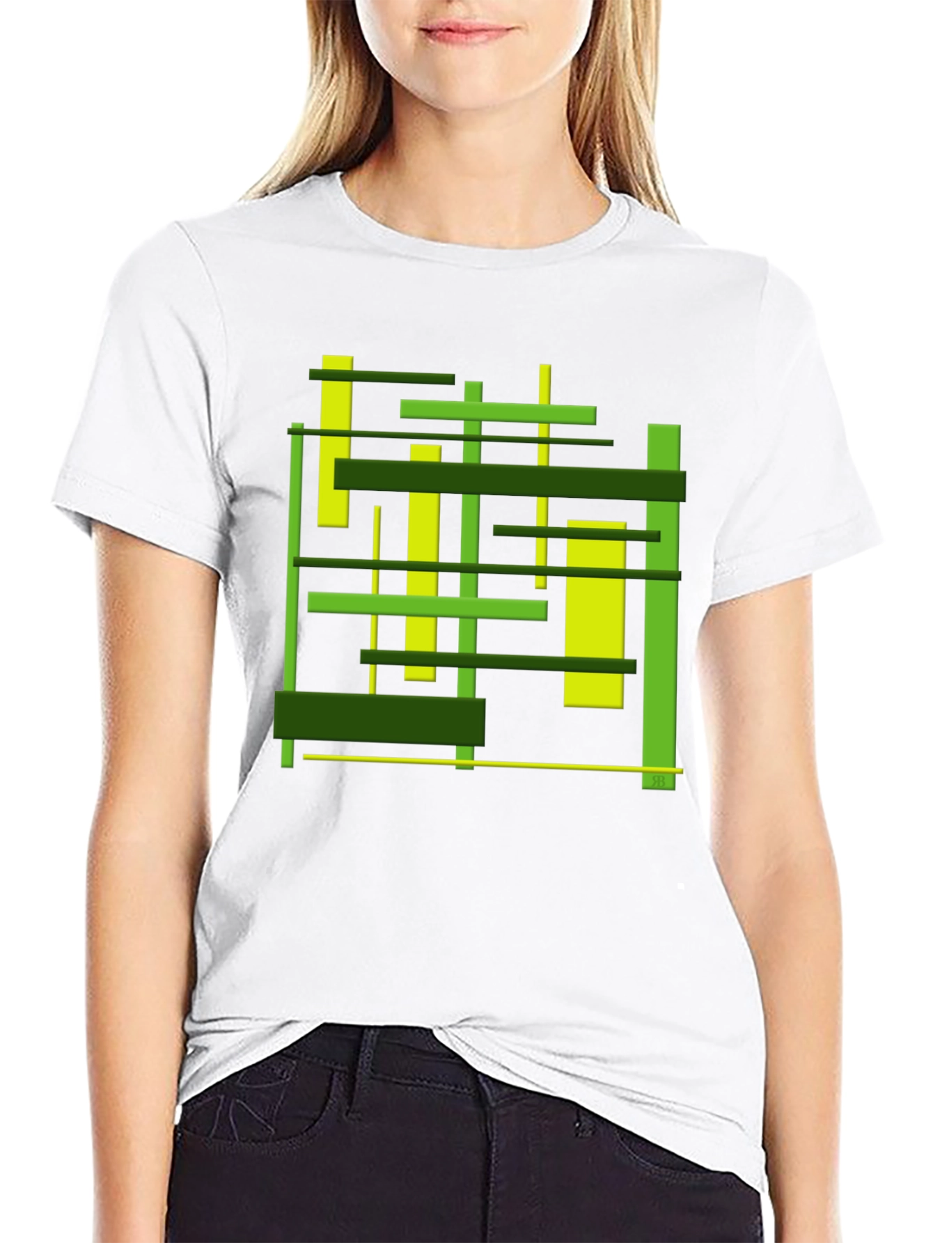Abstract Geometric Lines Graphic T-Shirt - Modern Art Tee