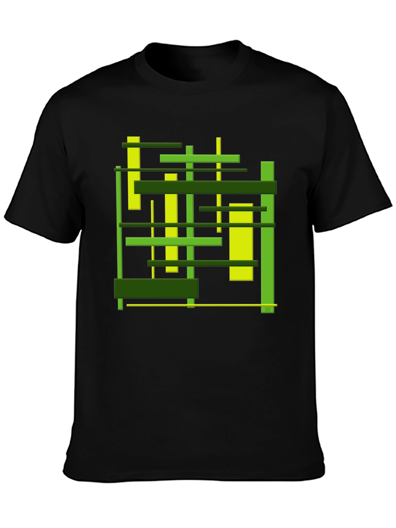 Abstract Geometric Lines Graphic T-Shirt - Modern Art Tee