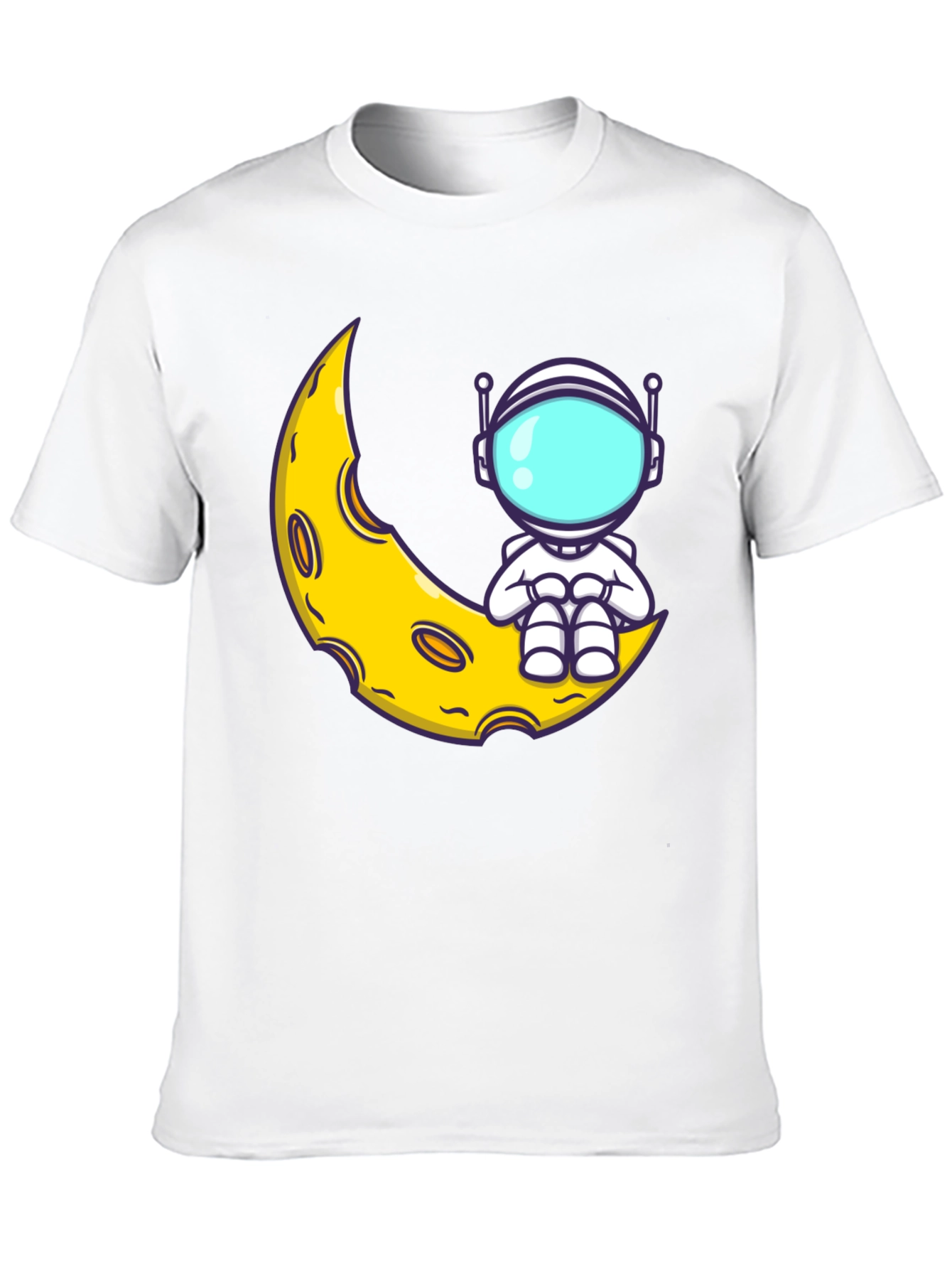 Astronaut Moon Graphic T-Shirt - Black