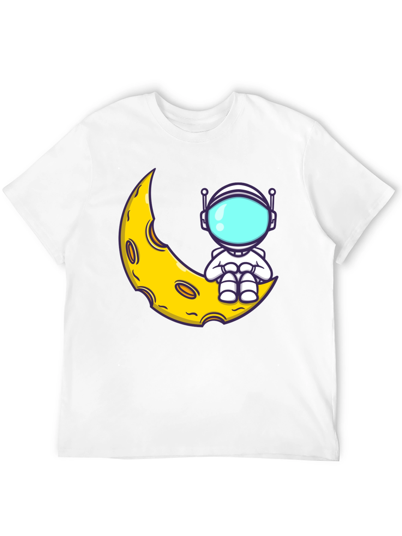 Astronaut Moon Graphic T-Shirt - Black