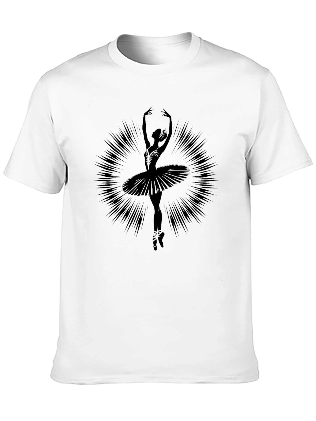 Ballerina Silhouette Graphic Tee - Elegant Dancer Shirt
