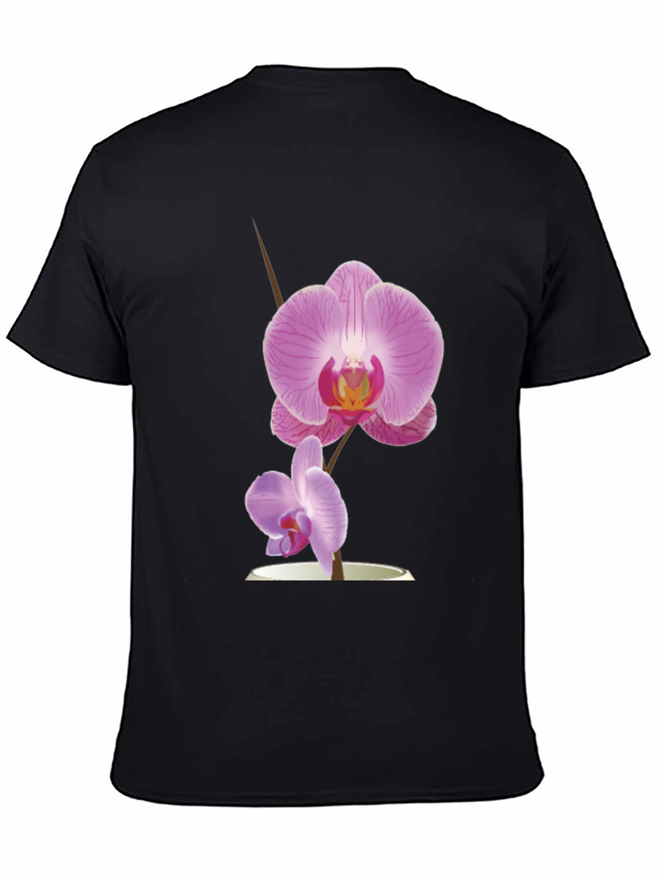 Orchid Graphic Black T-Shirt