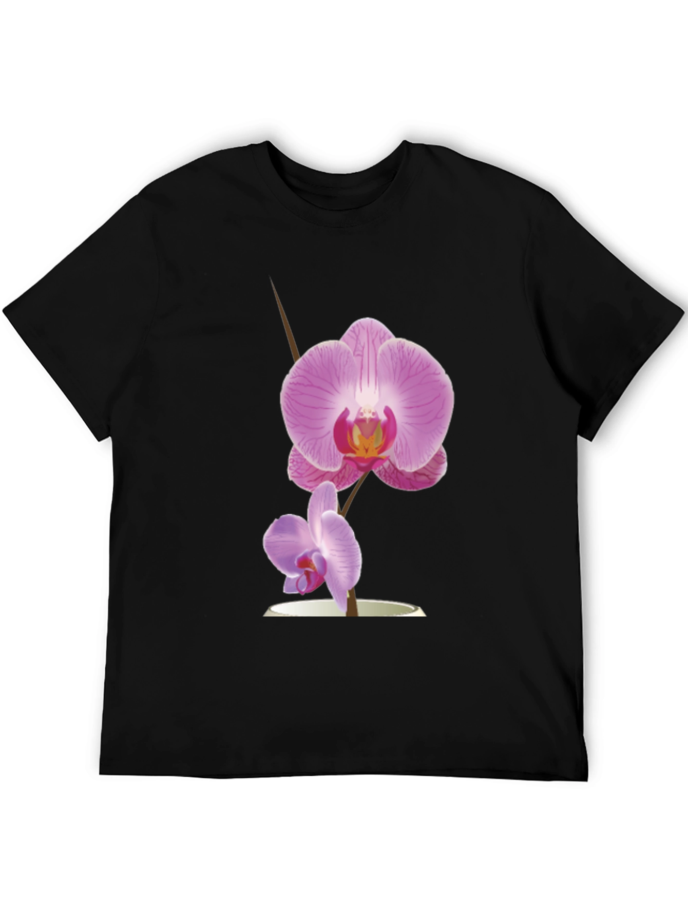 Orchid Graphic Black T-Shirt