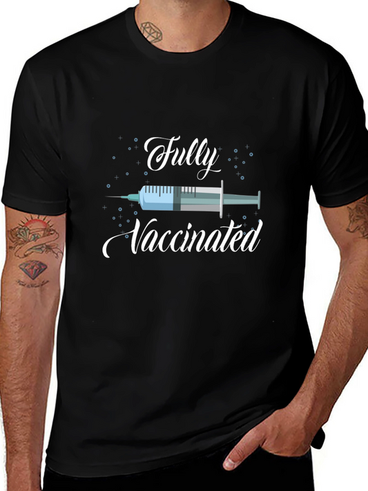 Fully Vaccinated Graphic Tee - Black T-Shirt