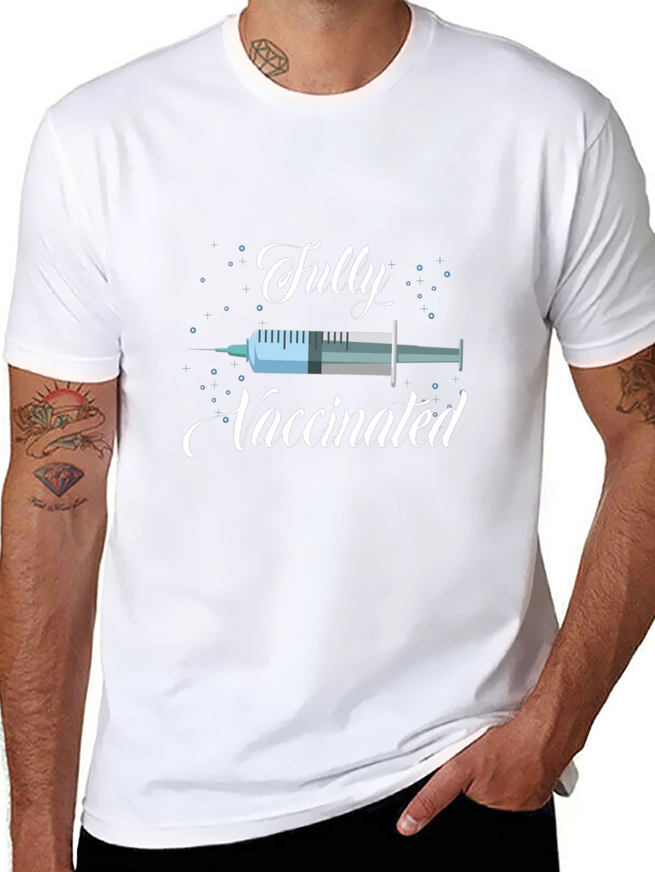Fully Vaccinated Graphic Tee - Black T-Shirt