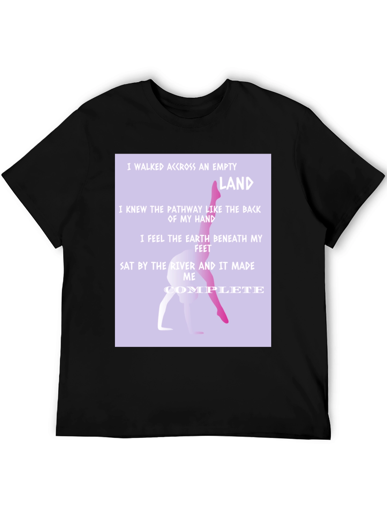 Lyric Print Graphic Tee - Inspirational Message Shirt