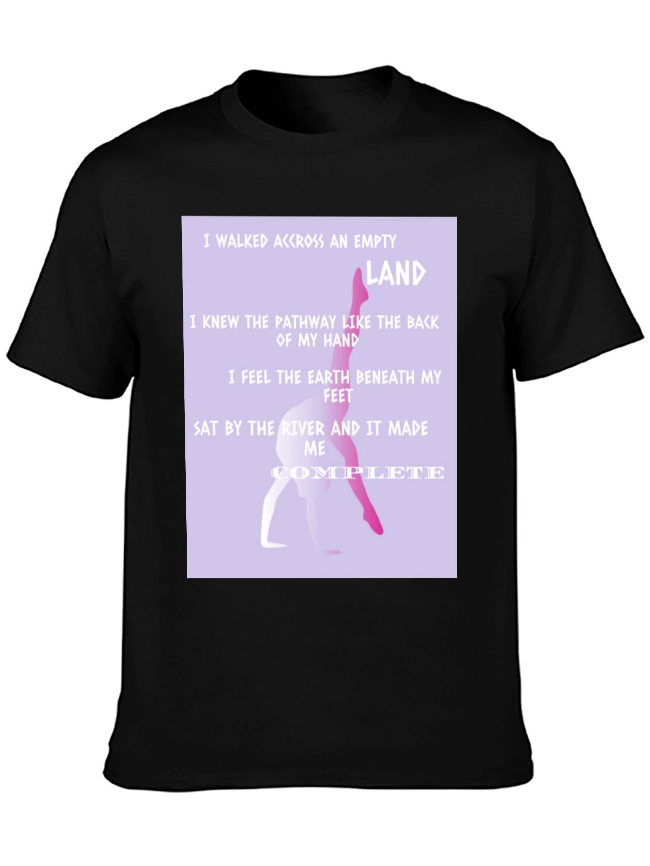 Lyric Print Graphic Tee - Inspirational Message Shirt