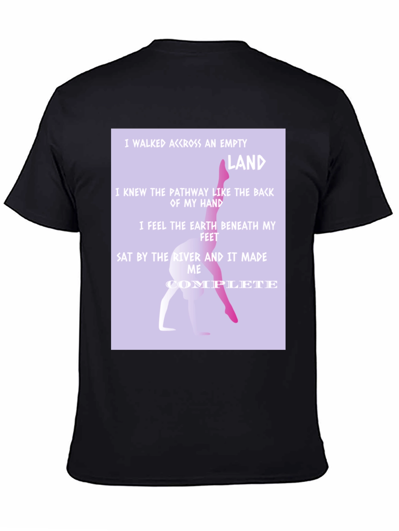 Lyric Print Graphic Tee - Inspirational Message Shirt