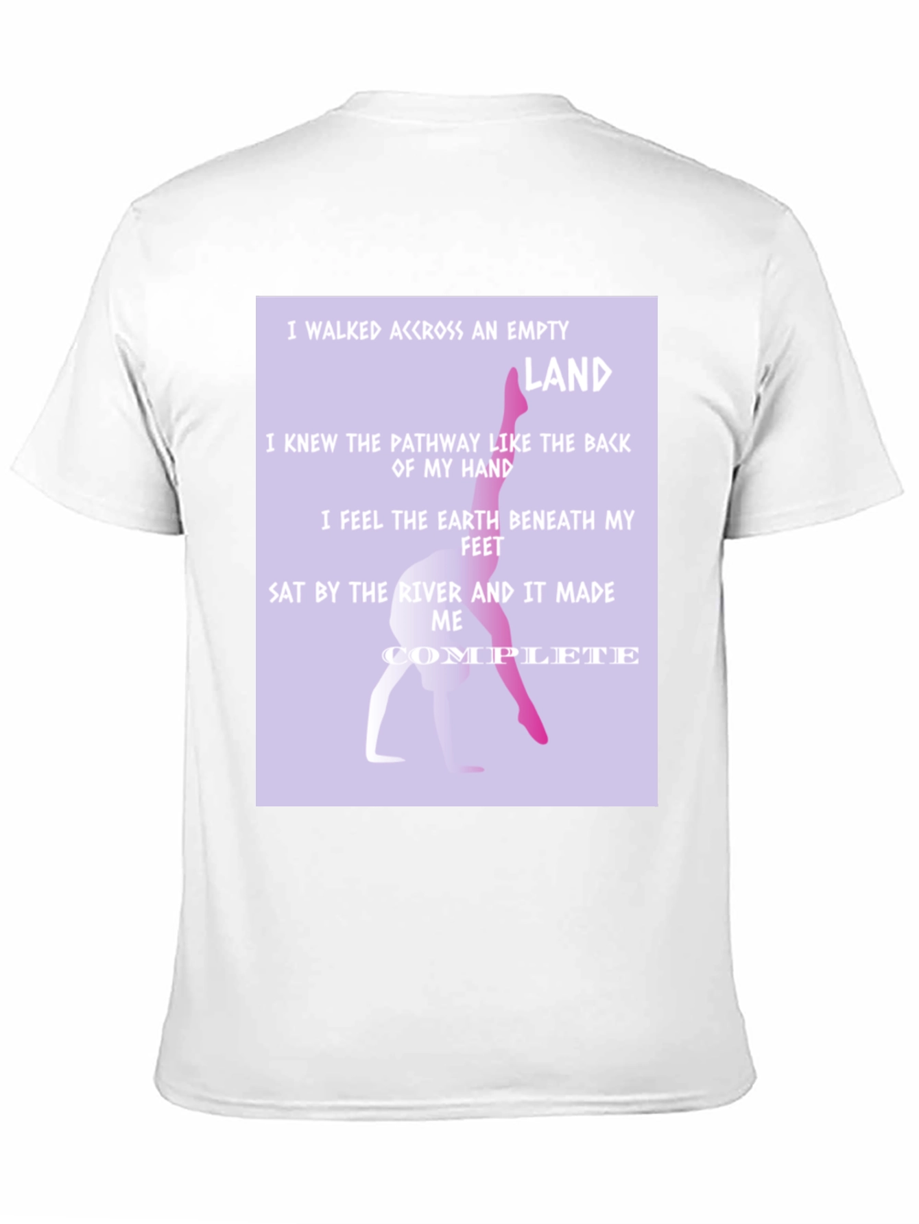 Lyric Print Graphic Tee - Inspirational Message Shirt