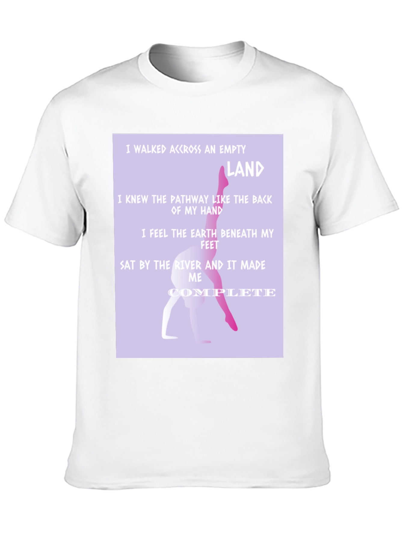Lyric Print Graphic Tee - Inspirational Message Shirt