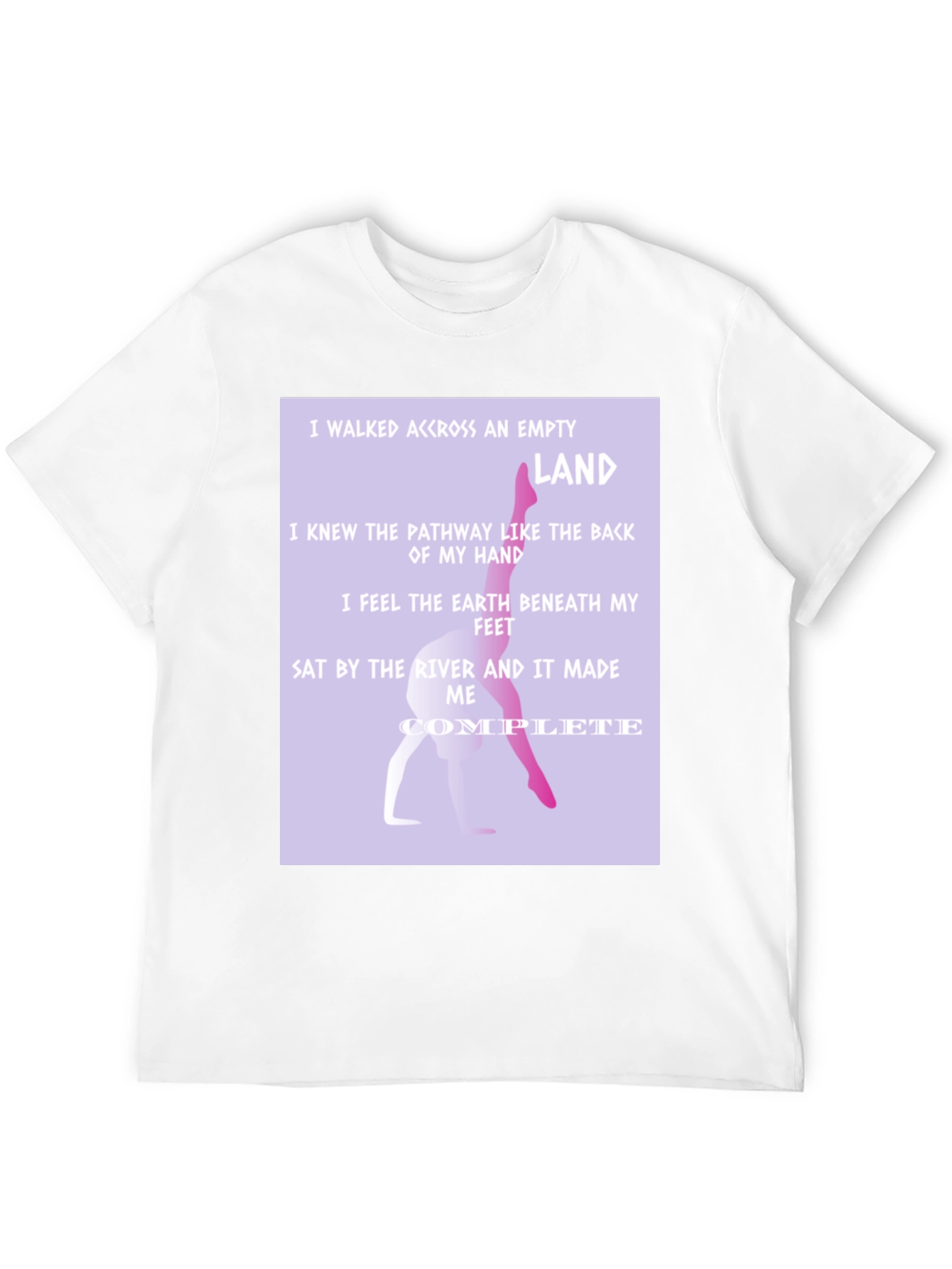 Lyric Print Graphic Tee - Inspirational Message Shirt