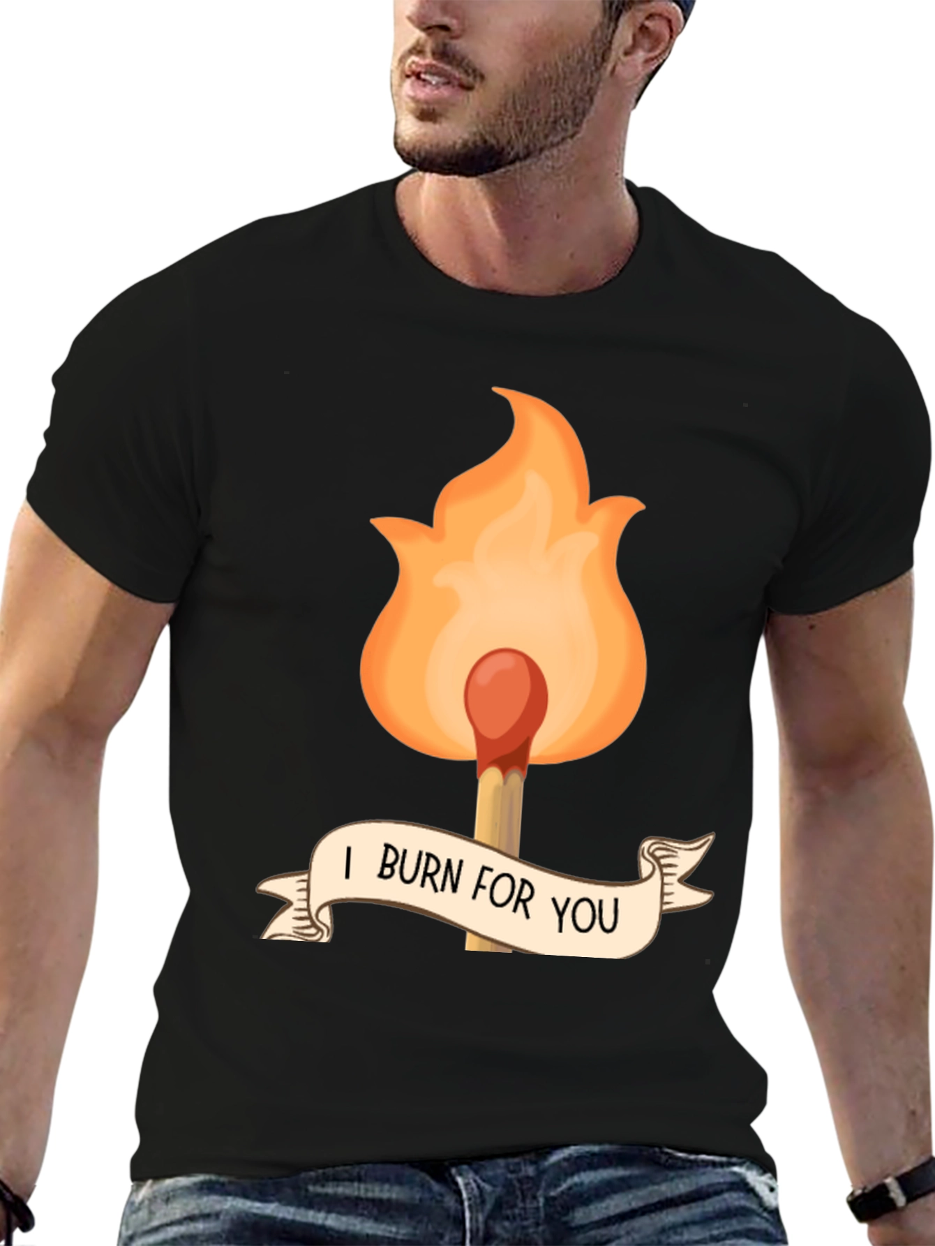 I Burn For You Graphic Tee - Black