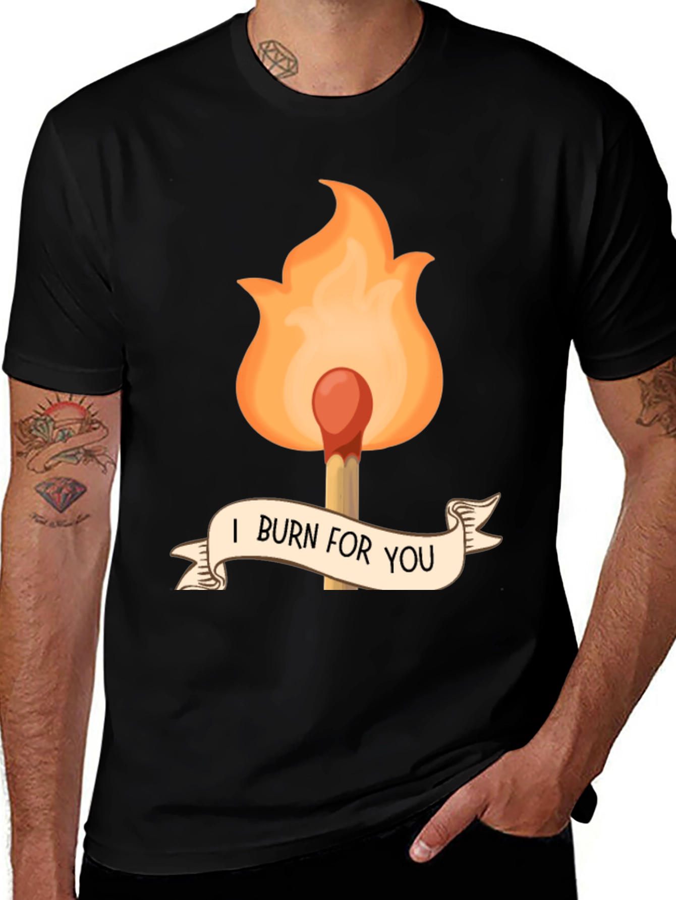I Burn For You Graphic Tee - Black