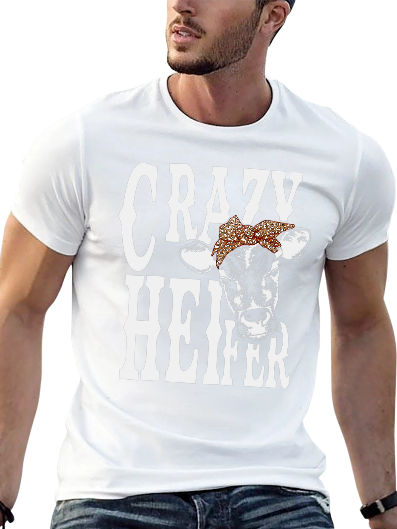 Crazy Heifer Graphic Tee - Unisex Black T-Shirt
