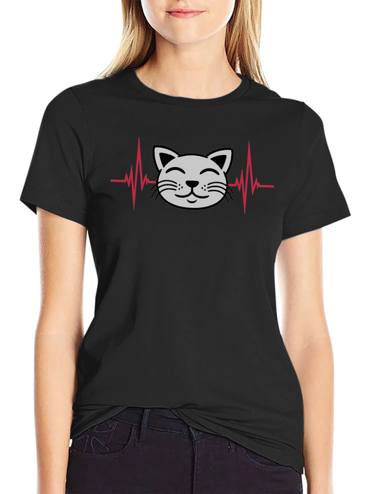 Cat Lover Heartbeat T-Shirt