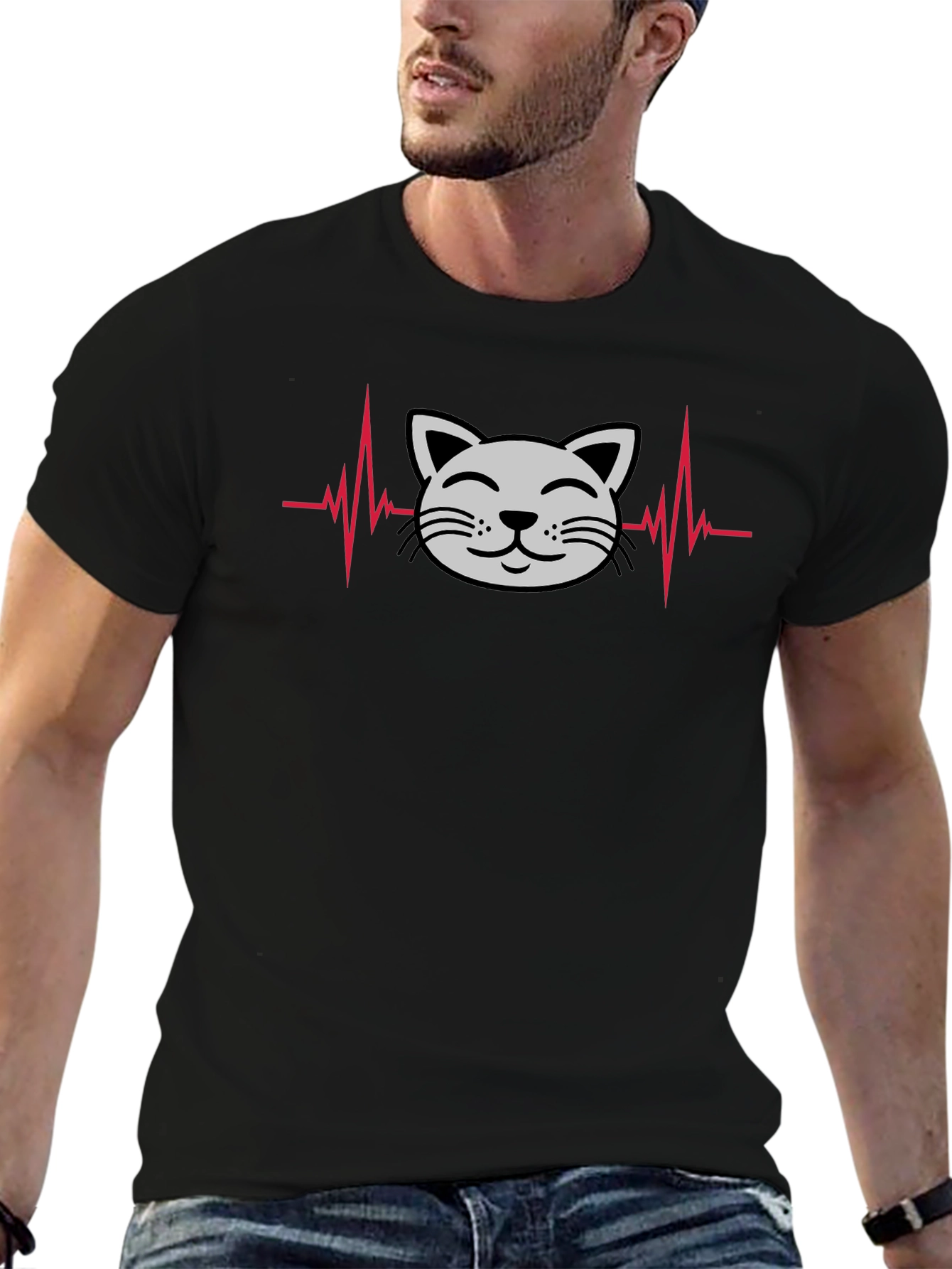 Cat Lover Heartbeat T-Shirt