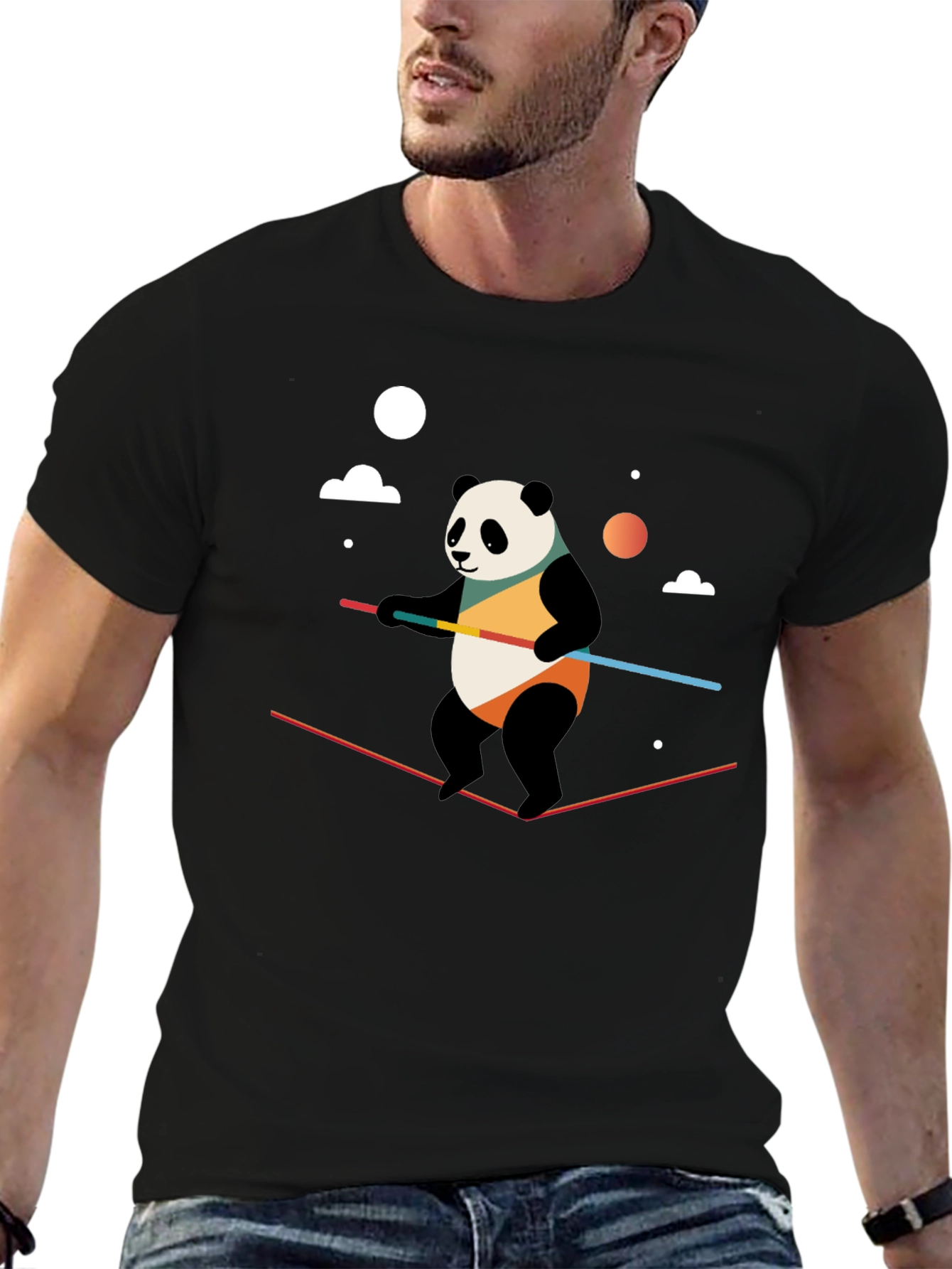 Panda Tightrope Walker Graphic Tee