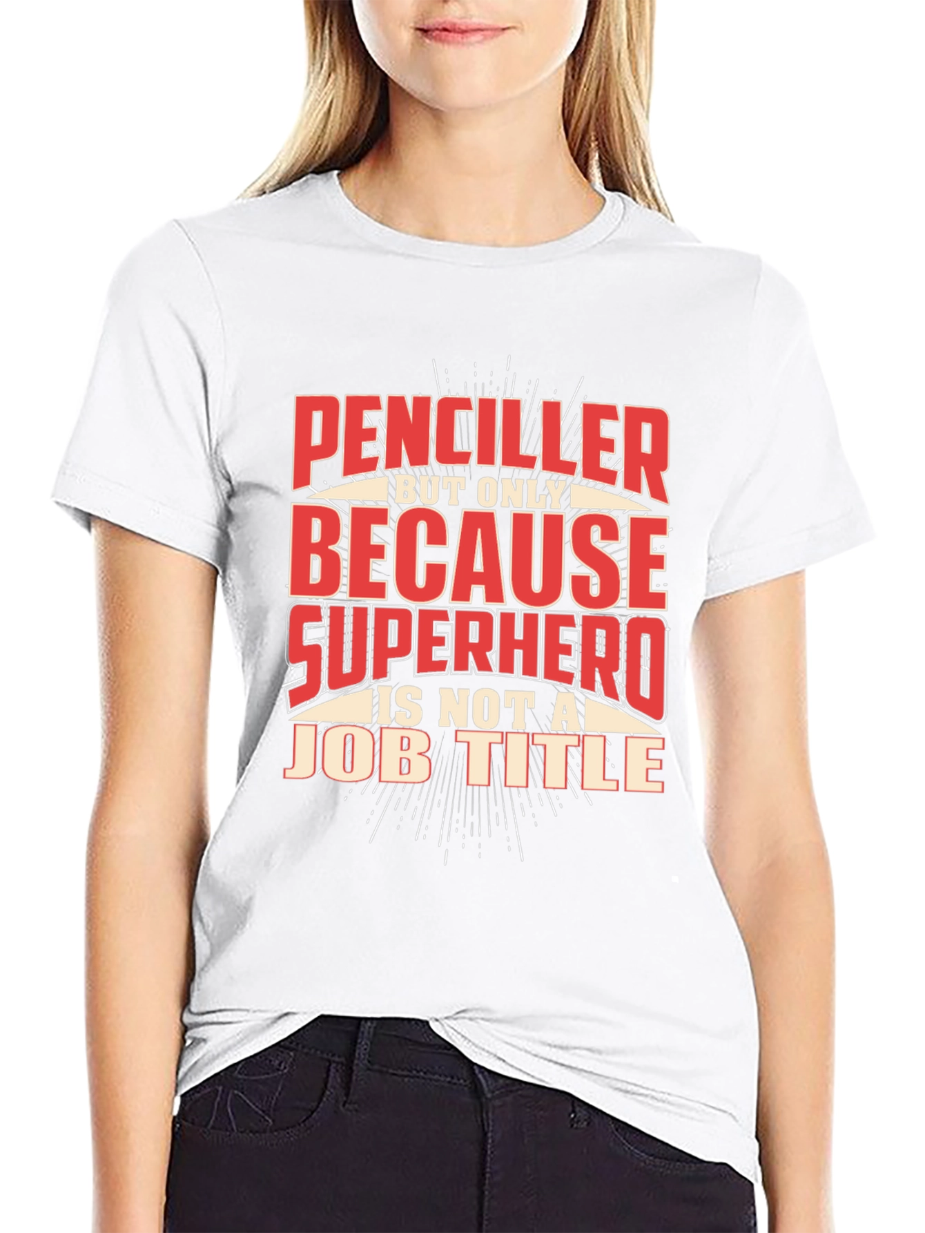 Penciller Superhero Job Title Graphic T-Shirt