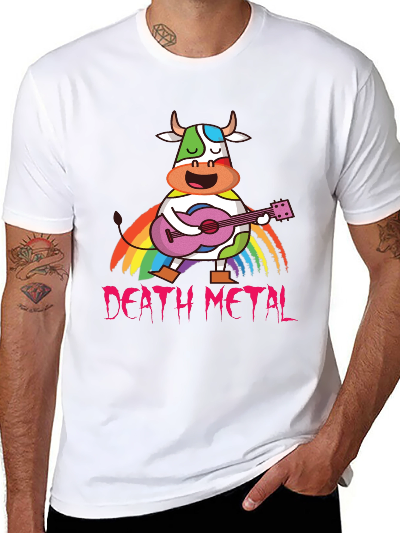 Death Metal Rainbow Cow T-Shirt