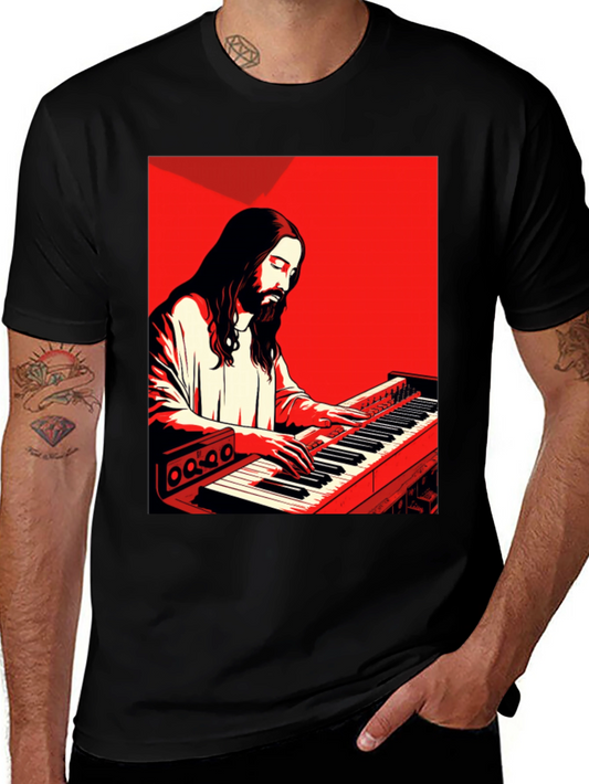 Jesus Playing Piano T-Shirt