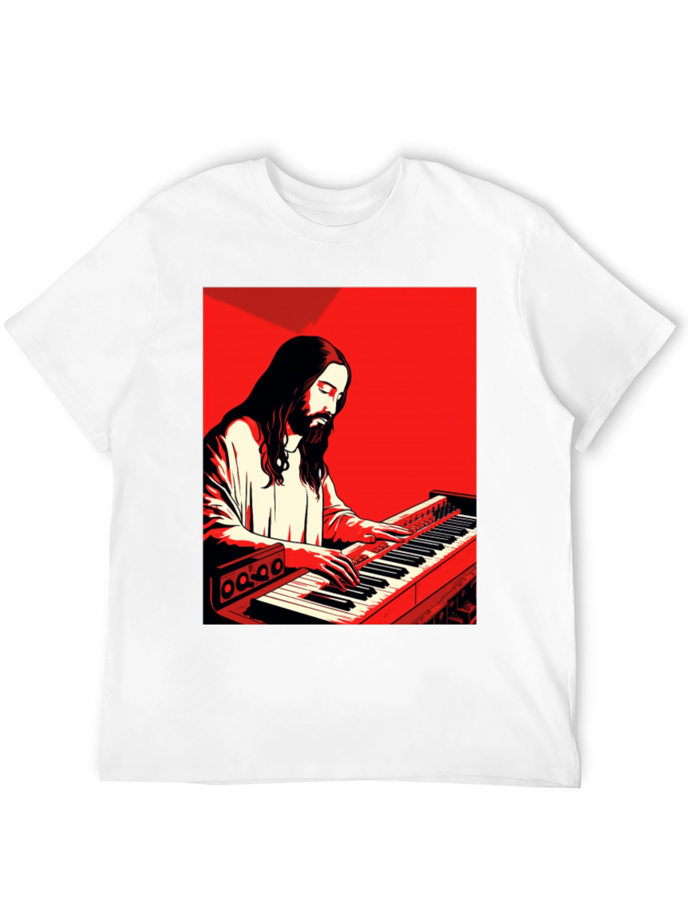 Jesus Playing Piano T-Shirt