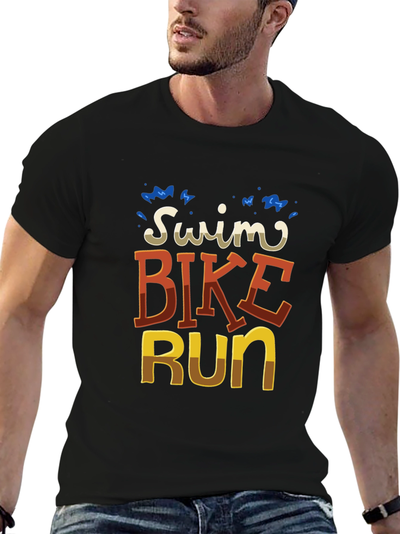 Triathlon T-Shirt: Swim Bike Run Tee for Athletes