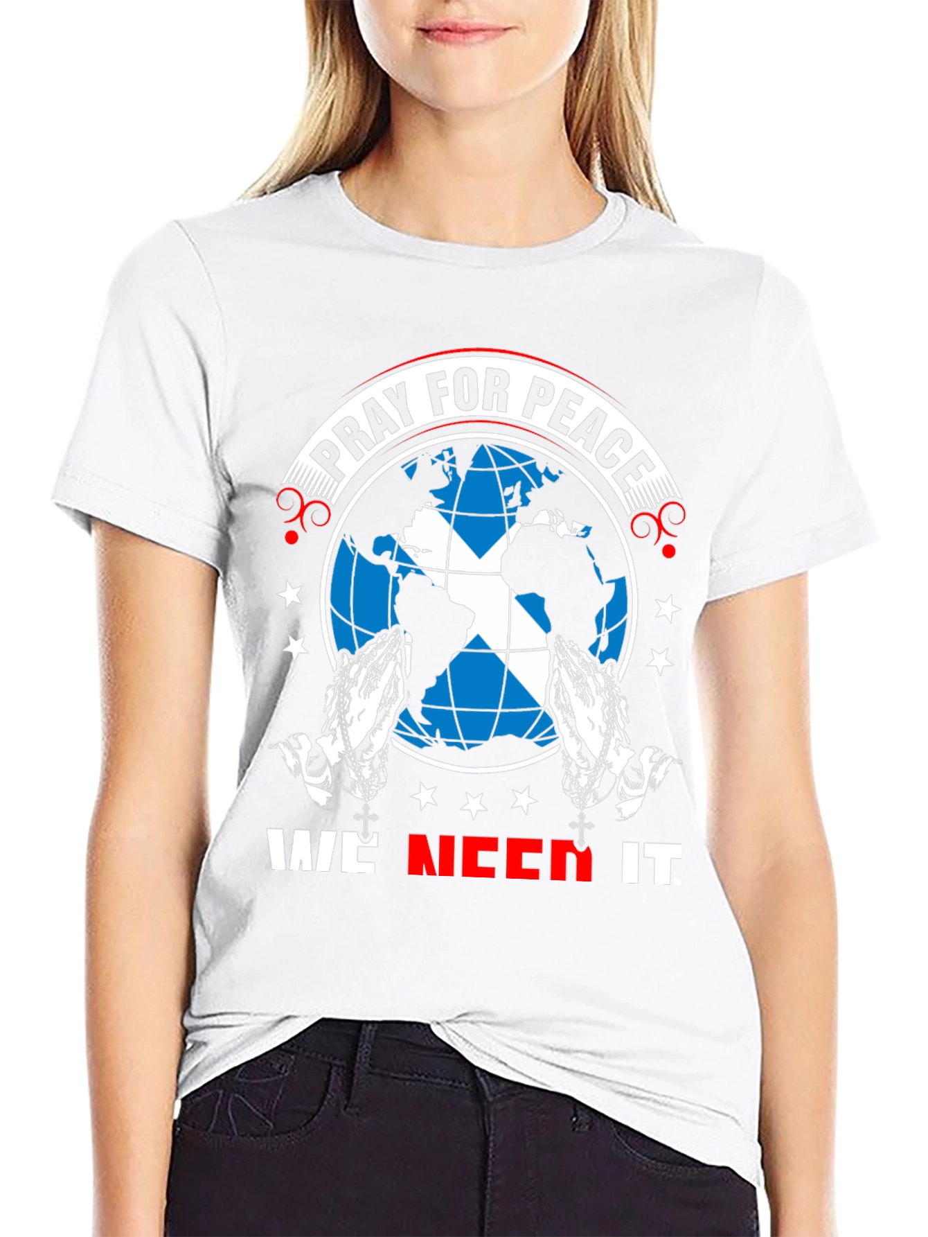 Pray for Peace T-Shirt - World Design