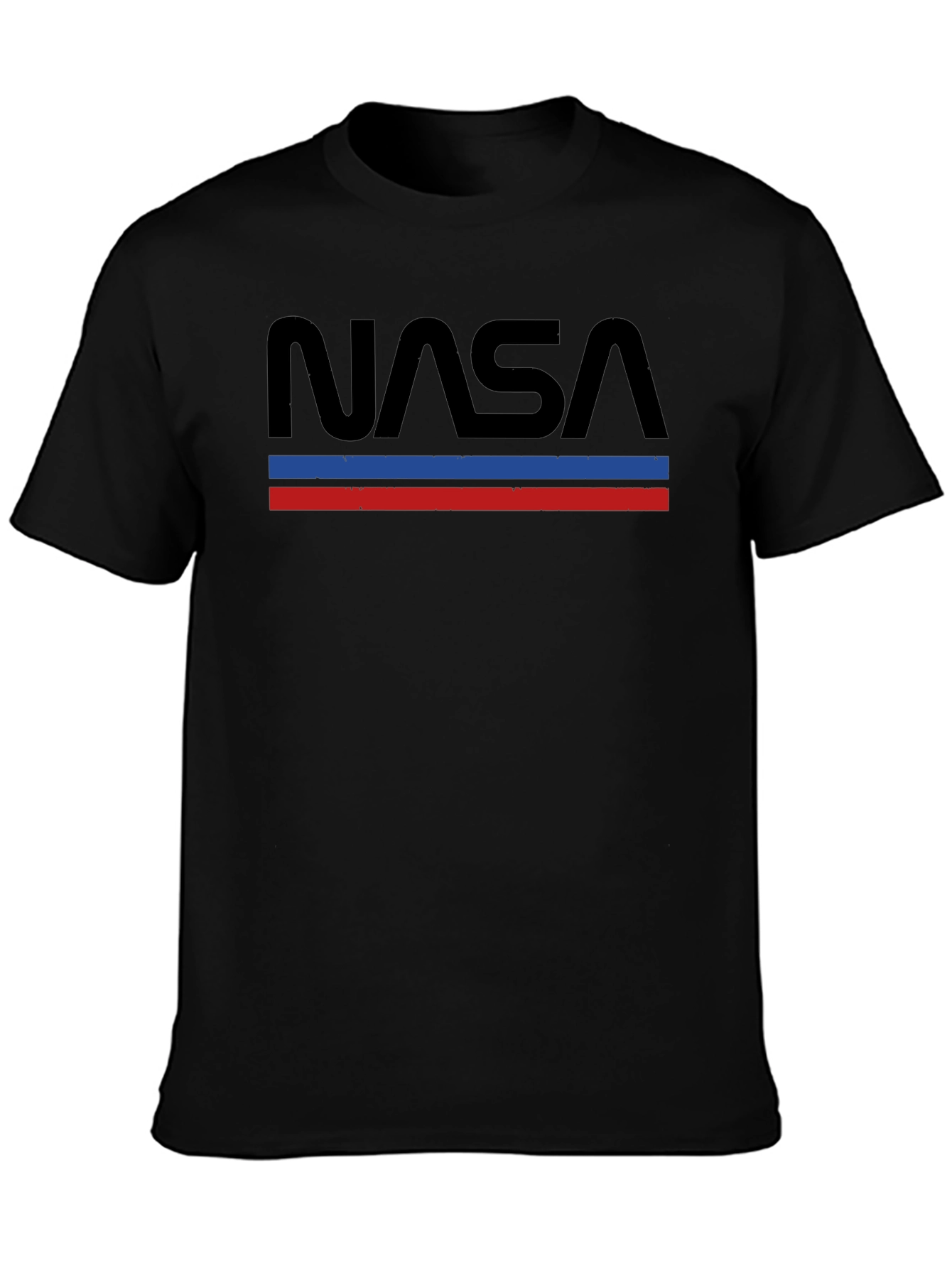 Retro NASA Graphic T-Shirt - Black