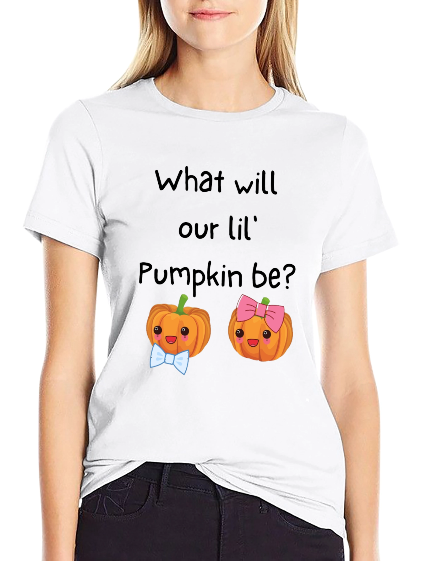 Pumpkin Gender Reveal T-Shirt - Lil Pumpkin Be?