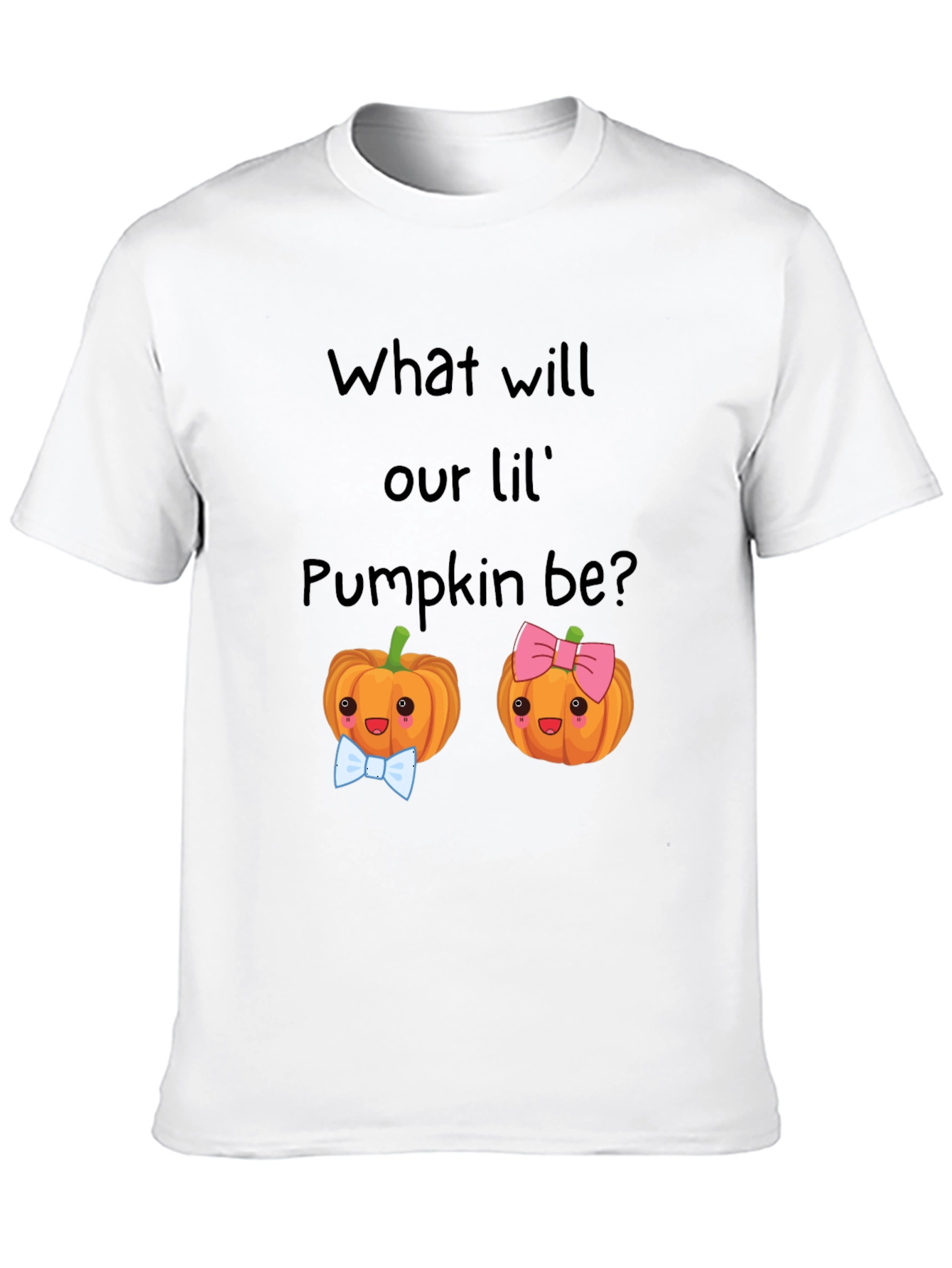 Pumpkin Gender Reveal T-Shirt - Lil Pumpkin Be?