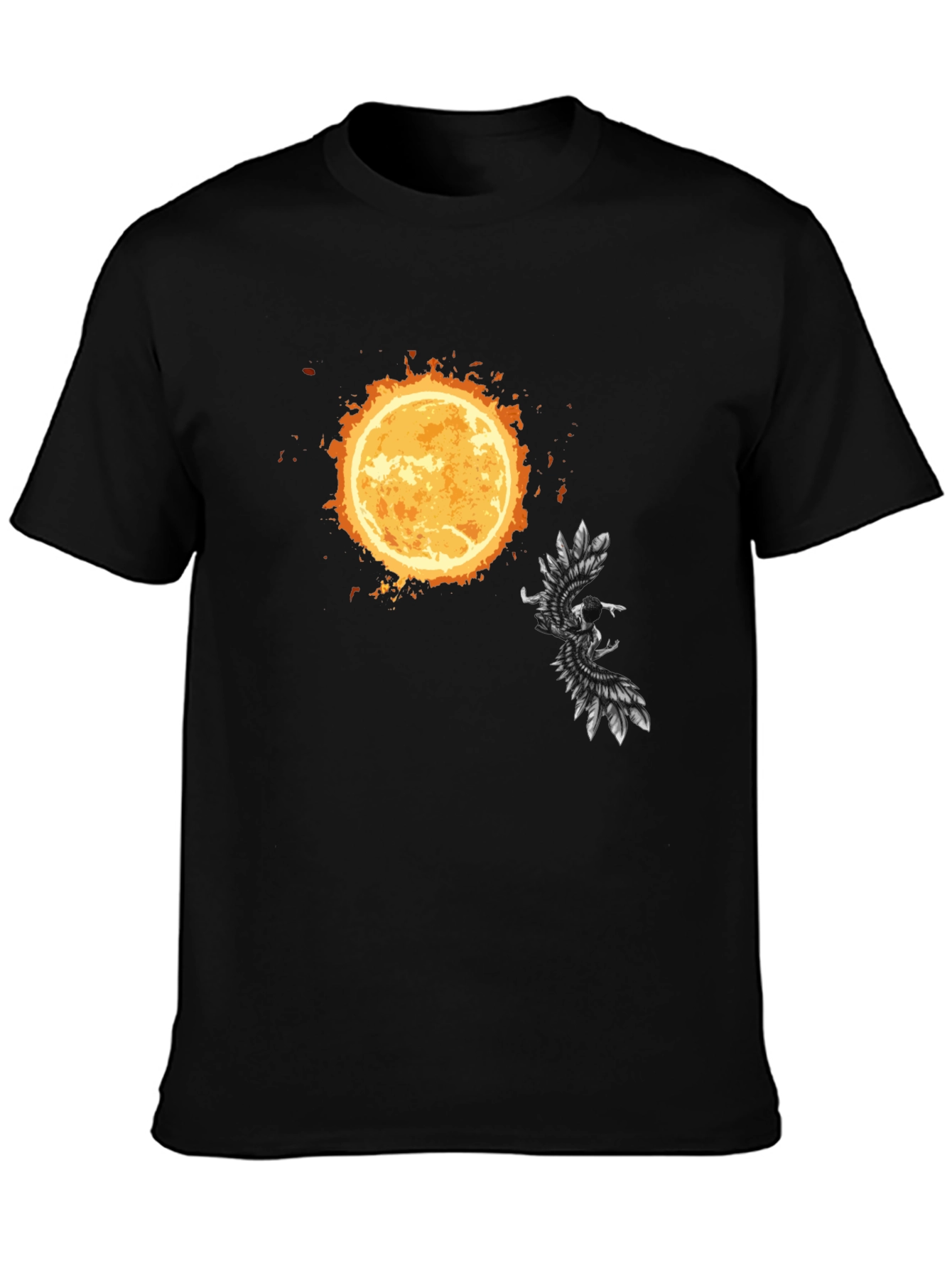 Phoenix Sun Graphic Tee - Stylish Black T-Shirt