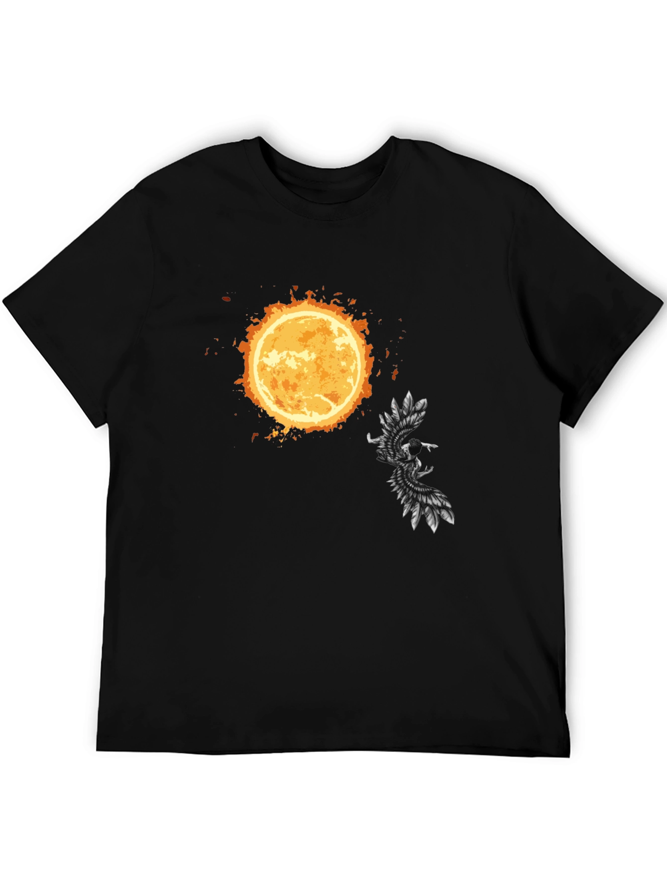 Phoenix Sun Graphic Tee - Stylish Black T-Shirt