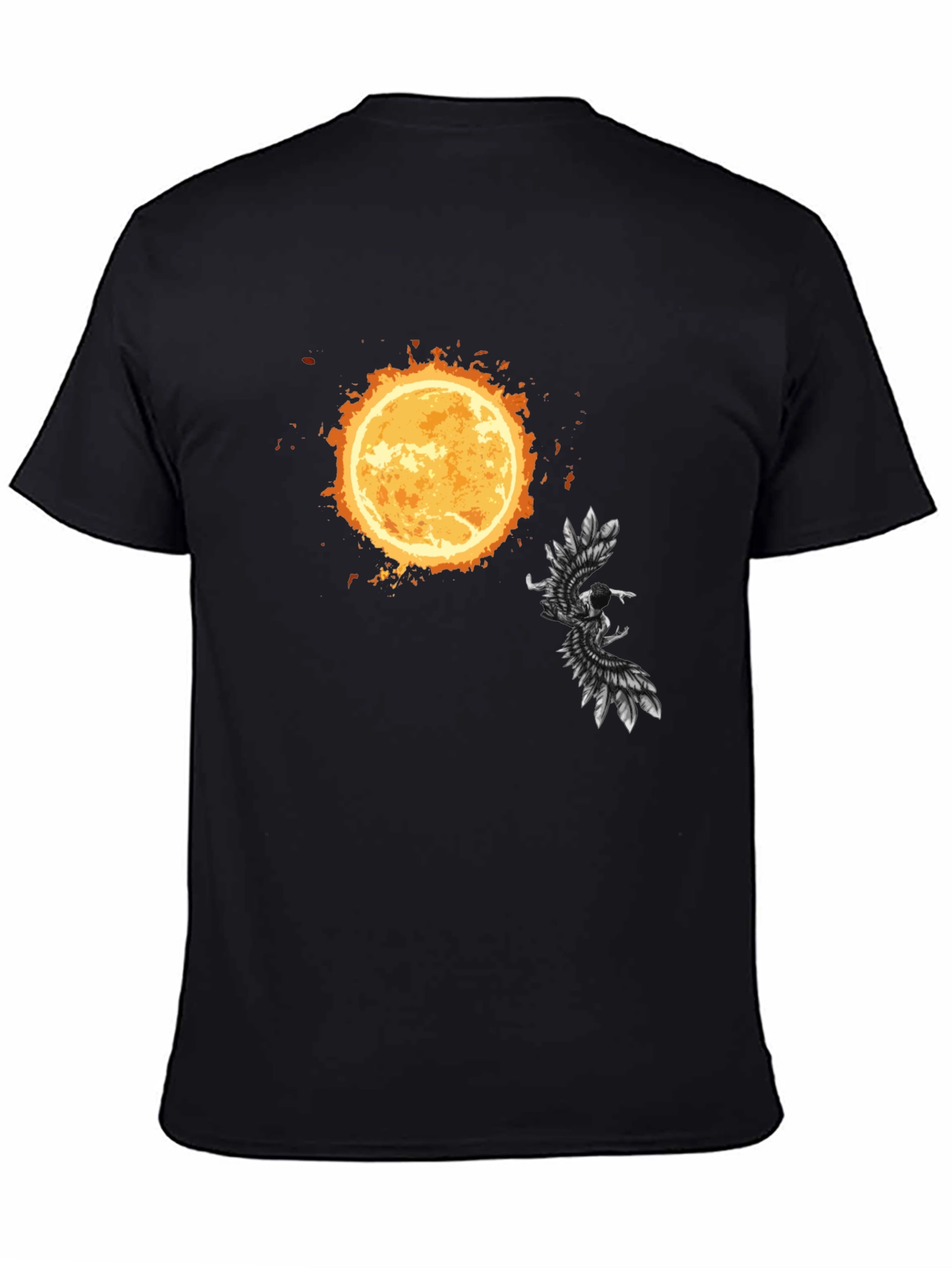 Phoenix Sun Graphic Tee - Stylish Black T-Shirt