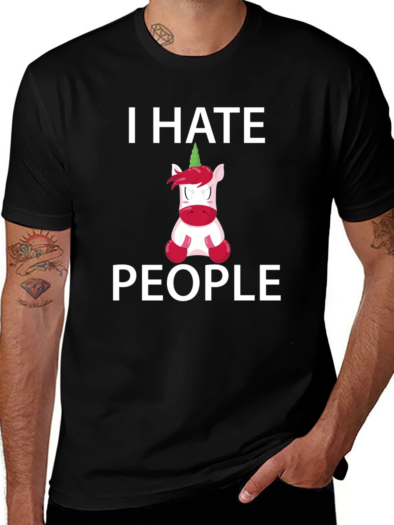 I Hate People Unicorn Graphic Tee
