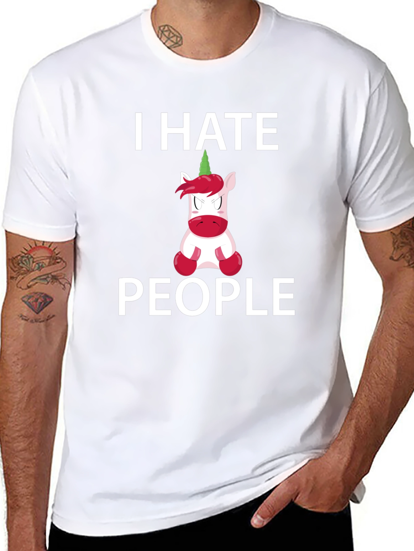 I Hate People Unicorn Graphic Tee