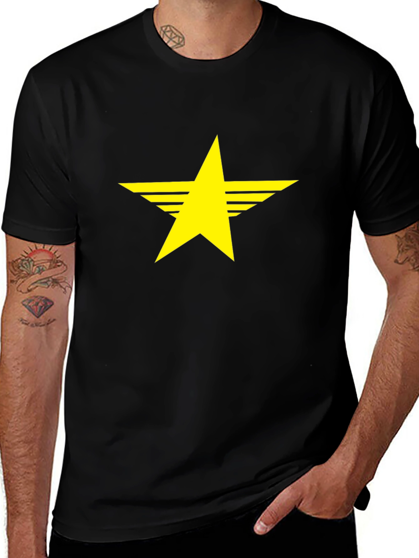 Star Graphic Black T-Shirt