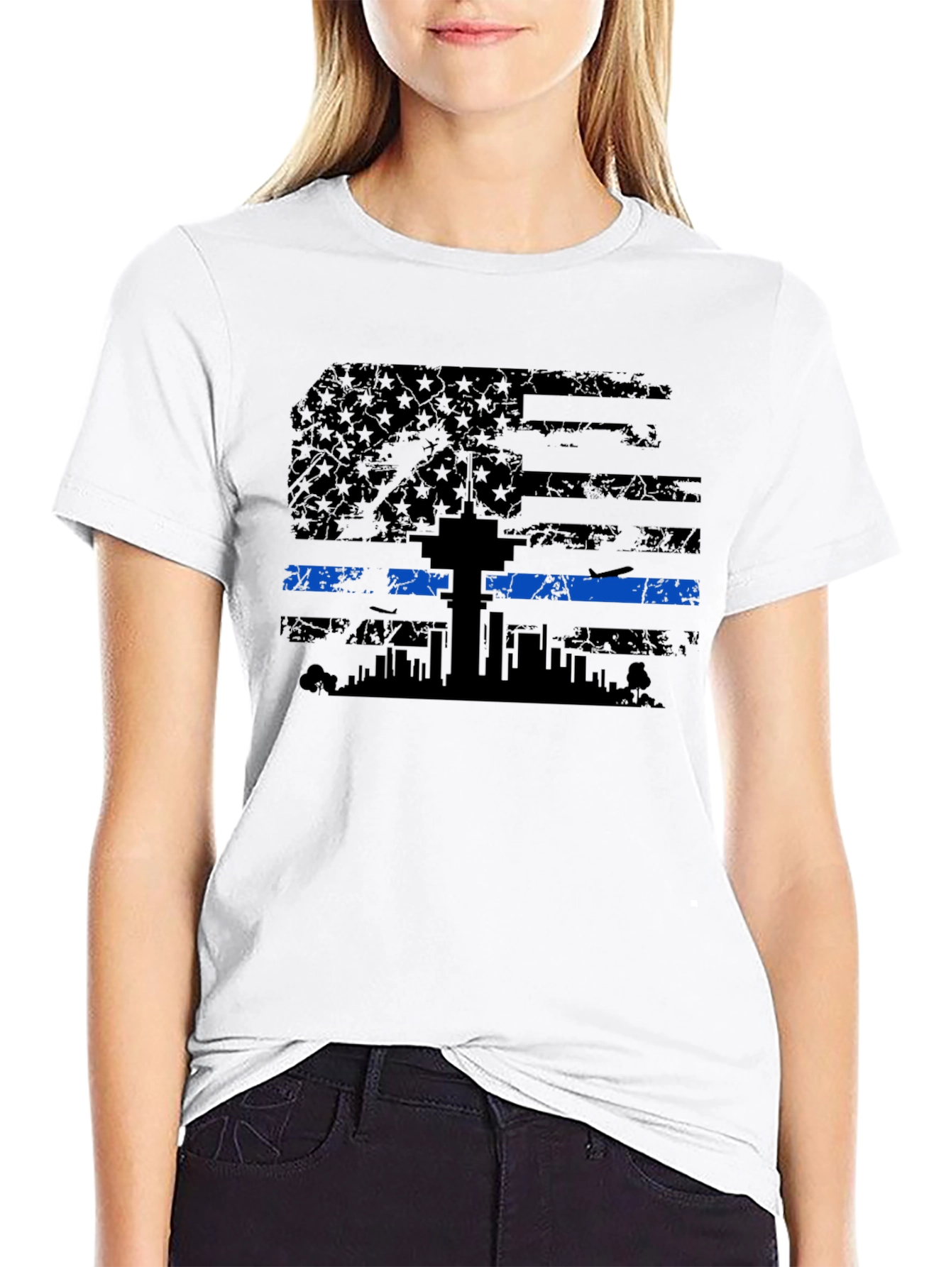 Thin Blue Line Flag T-Shirt